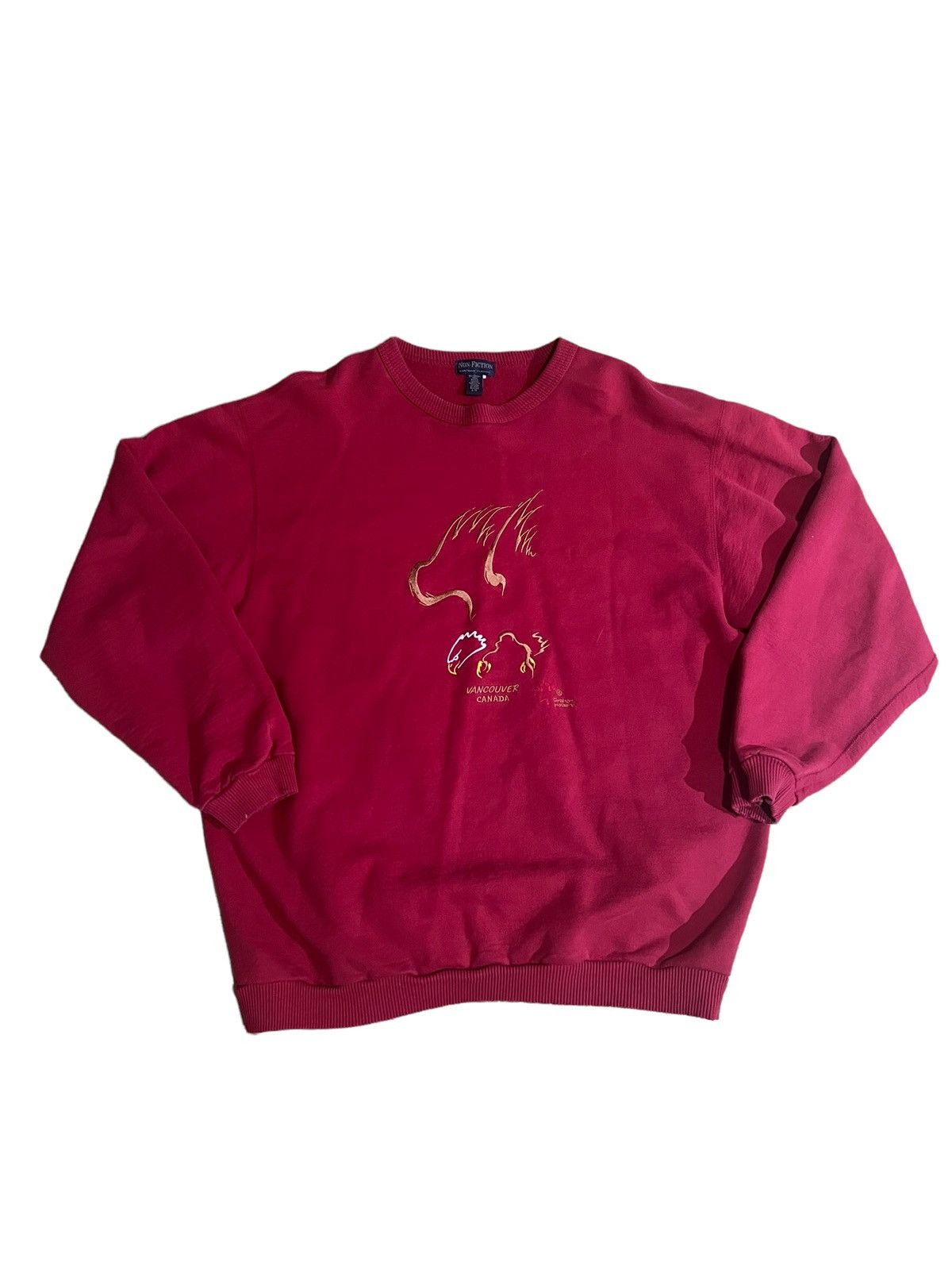 Vintage Vintage 90s Vancouver Eagle Embroidered Crewneck Sweatshirt Size US L / EU 52-54 / 3 - 4 Thumbnail