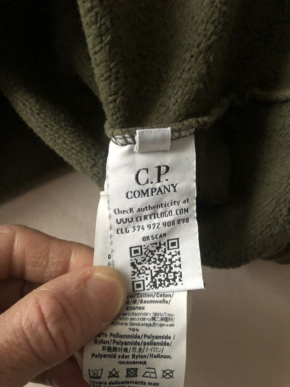 C.P. Company Olive Green Logo Crewneck with Sleeve Pockets Size US M / EU 48-50 / 2 - 8 Thumbnail