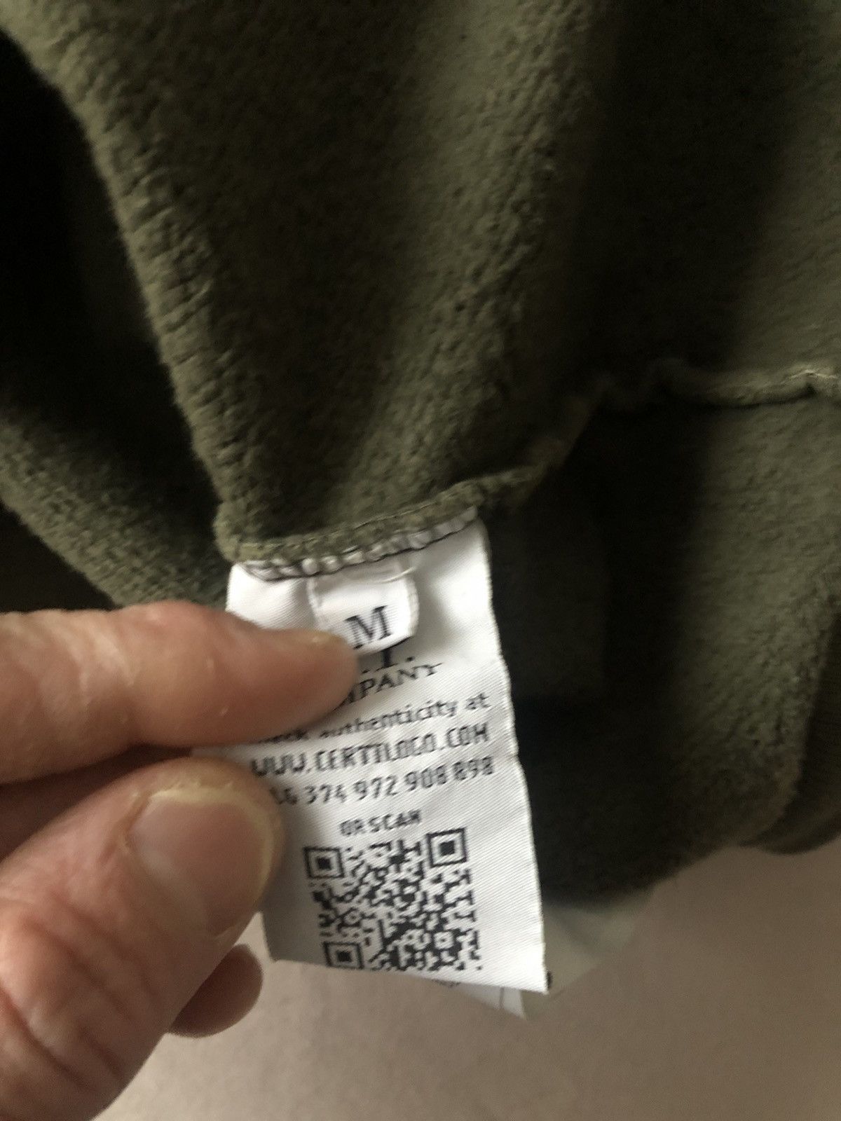 C.P. Company Olive Green Logo Crewneck with Sleeve Pockets Size US M / EU 48-50 / 2 - 7 Thumbnail