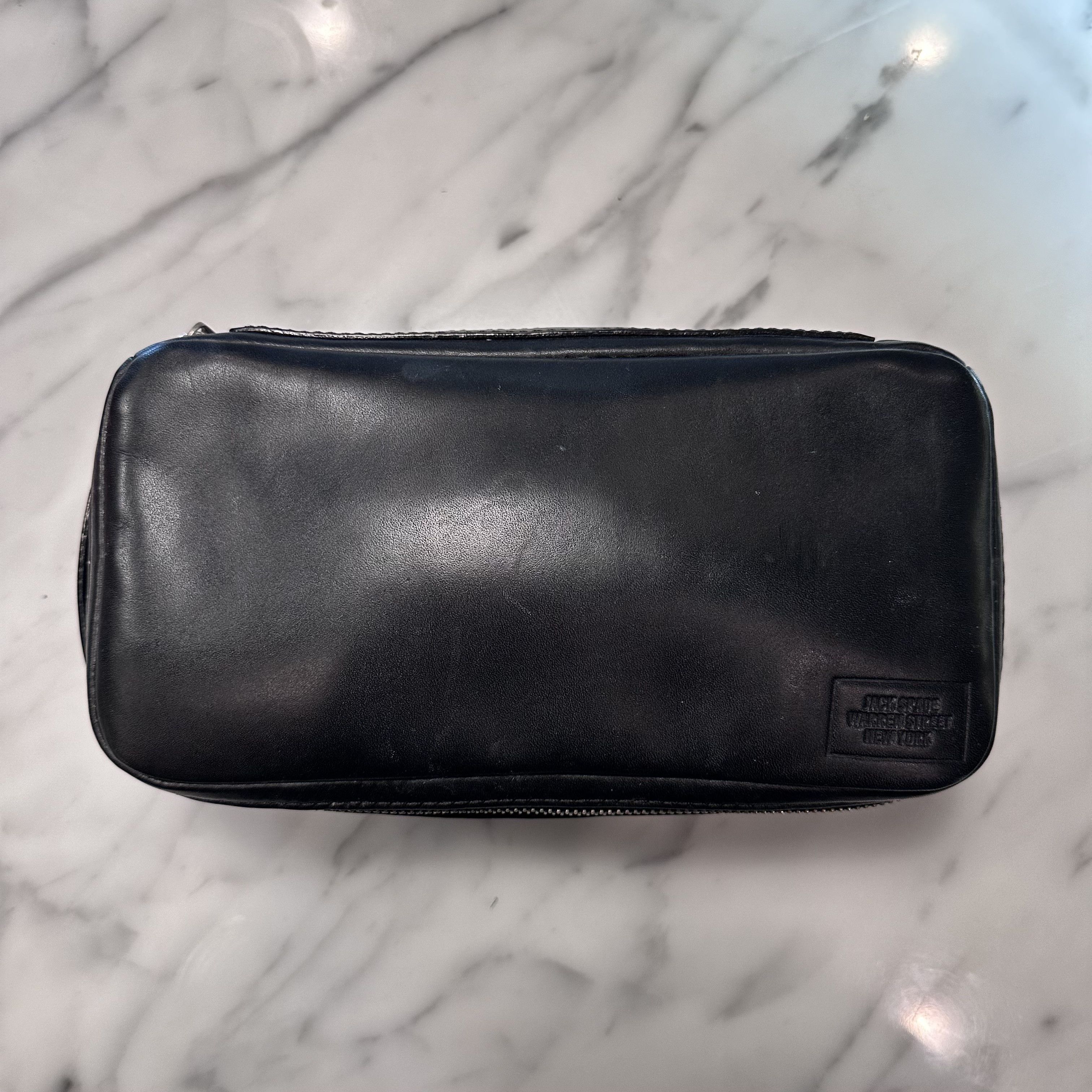 Jack Spade Black Pebbled Leather Dopp Kit Grailed
