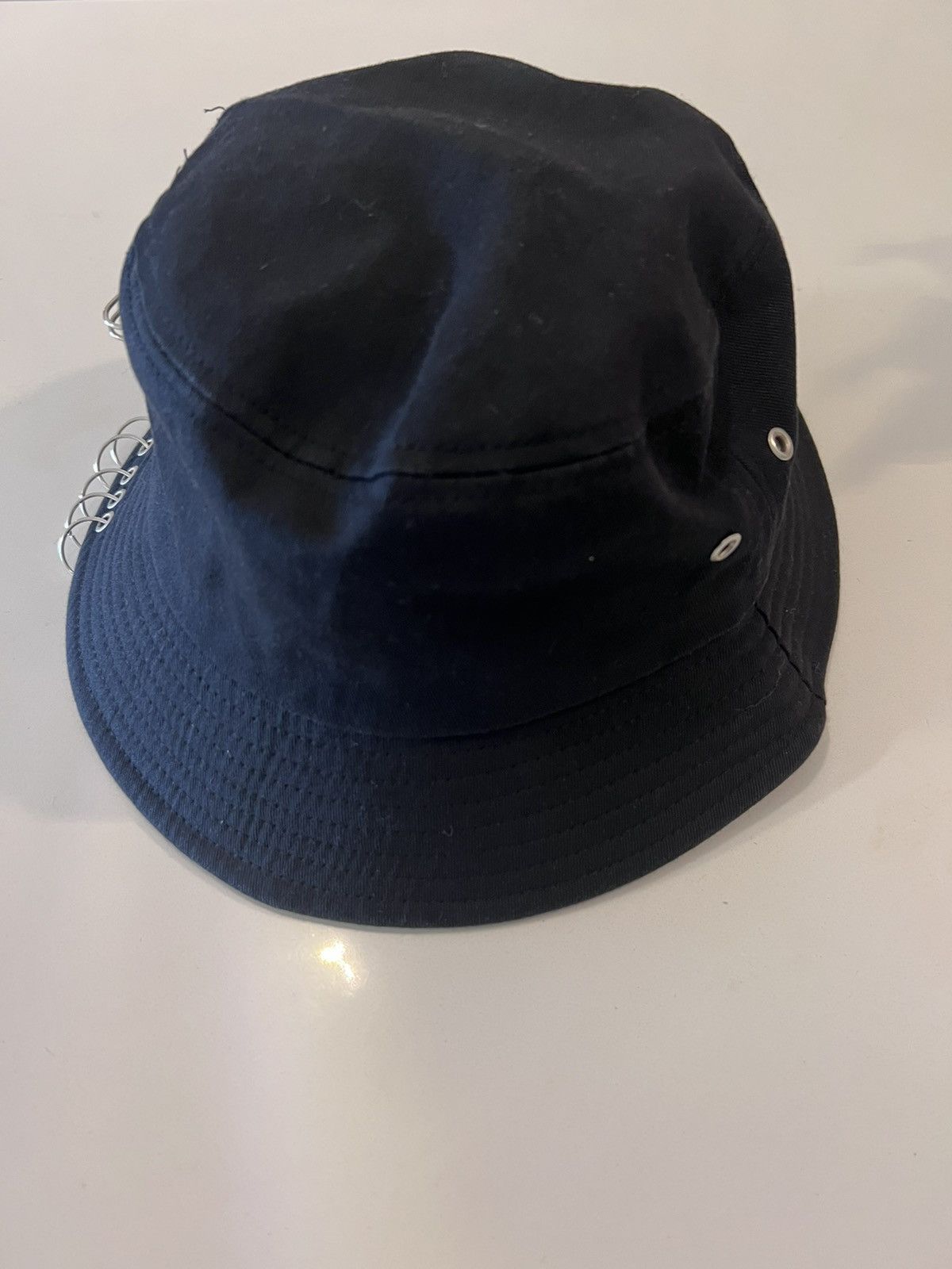 Vintage Bucket hat Pierced Safety Pin Punk Rap Lil UZI XXX Style Size ONE SIZE - 3 Thumbnail