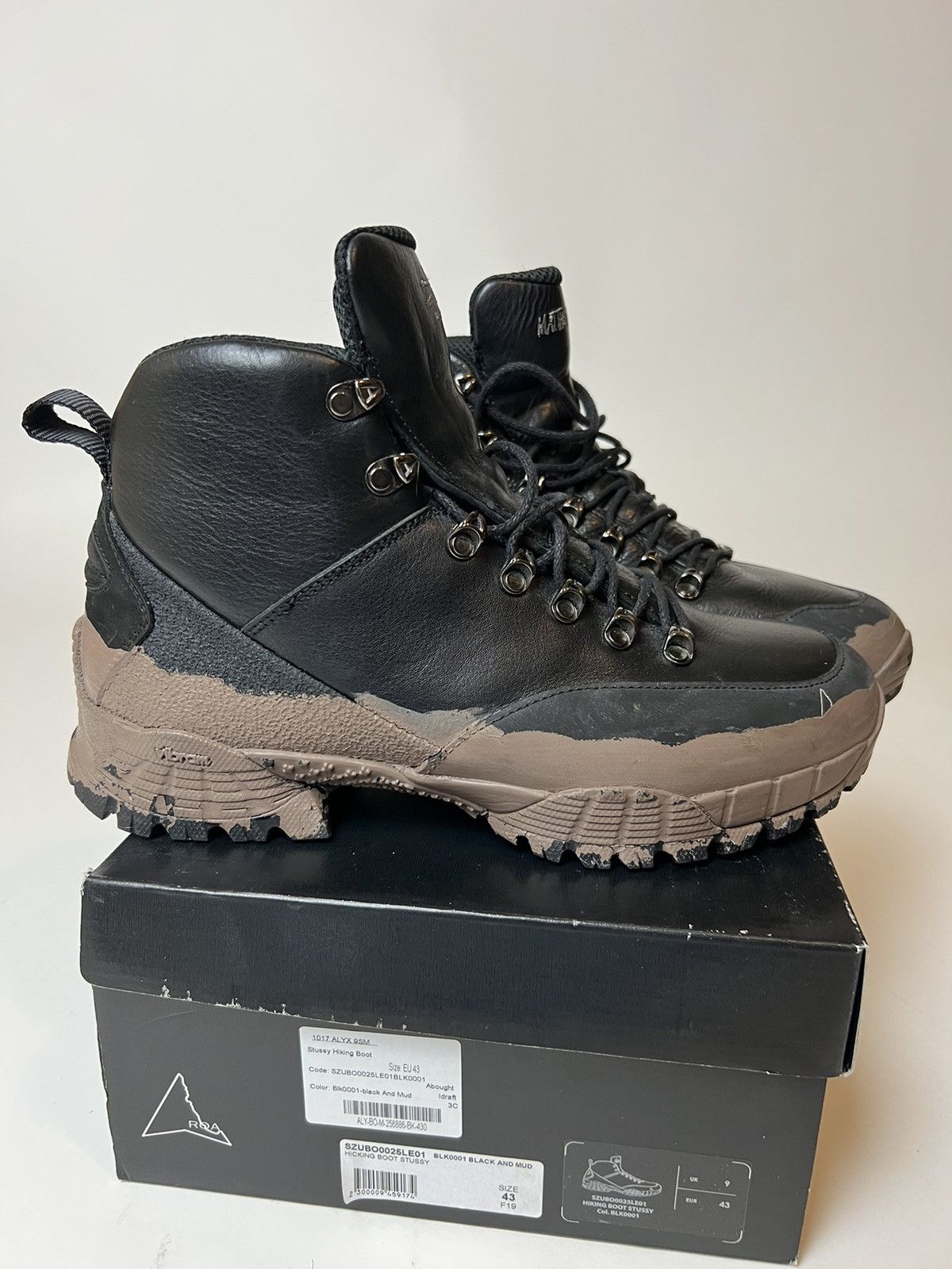 1017 ALYX 9SM × ROA × Stussy ROA Stussy Matthew Williams Mud Hiking Boots  Size 10 | Grailed