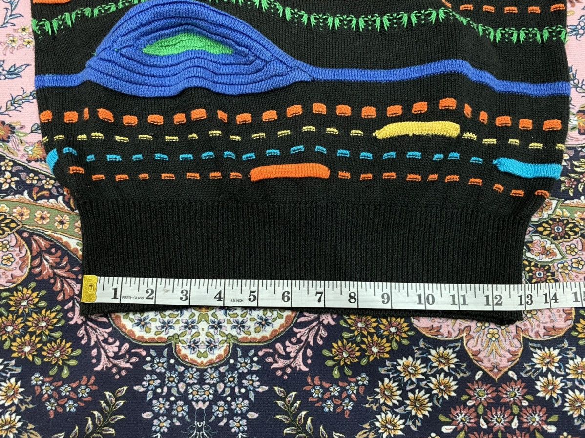 Japanese Brand Enricodomani Coogi Inspired Colorful Crochet Pattern Jumper Size US M / EU 48-50 / 2 - 12 Thumbnail