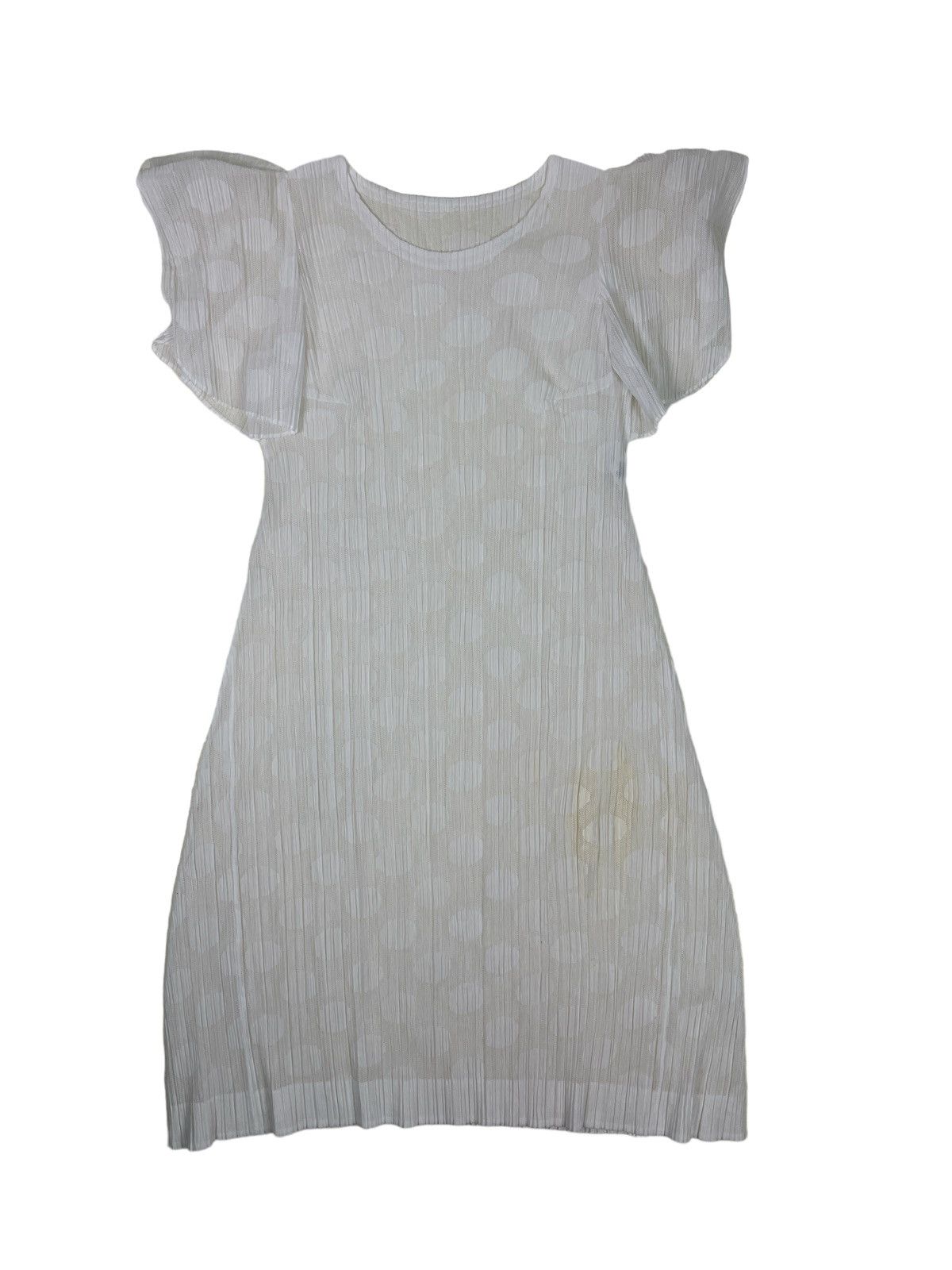 Pleats Please Issey Miyake Issey Pleats Please White Dress Gown Size L / US 10 / IT 46 - 5 Thumbnail