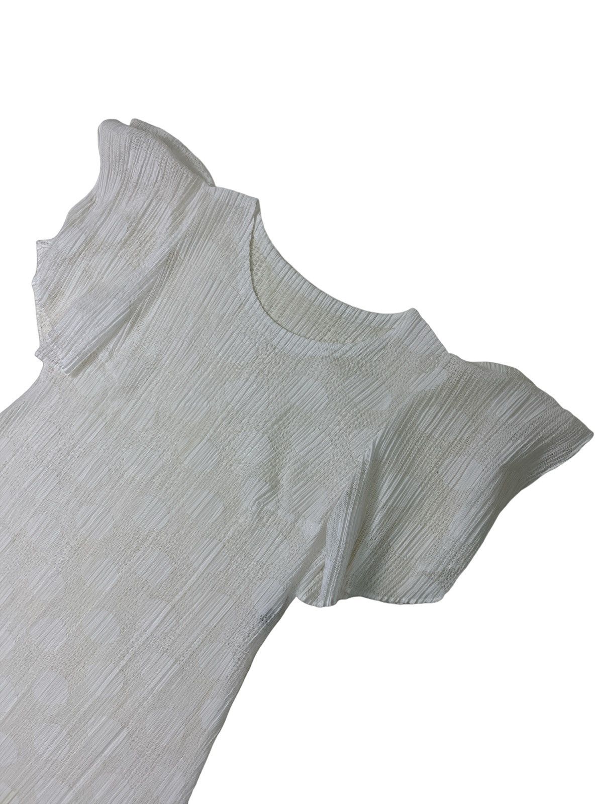 Pleats Please Issey Miyake Issey Pleats Please White Dress Gown Size L / US 10 / IT 46 - 6 Thumbnail