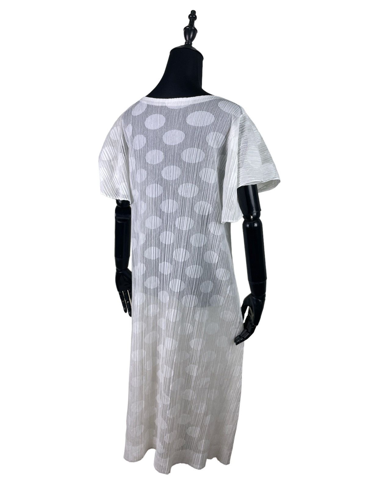 Pleats Please Issey Miyake Issey Pleats Please White Dress Gown Size L / US 10 / IT 46 - 4 Thumbnail