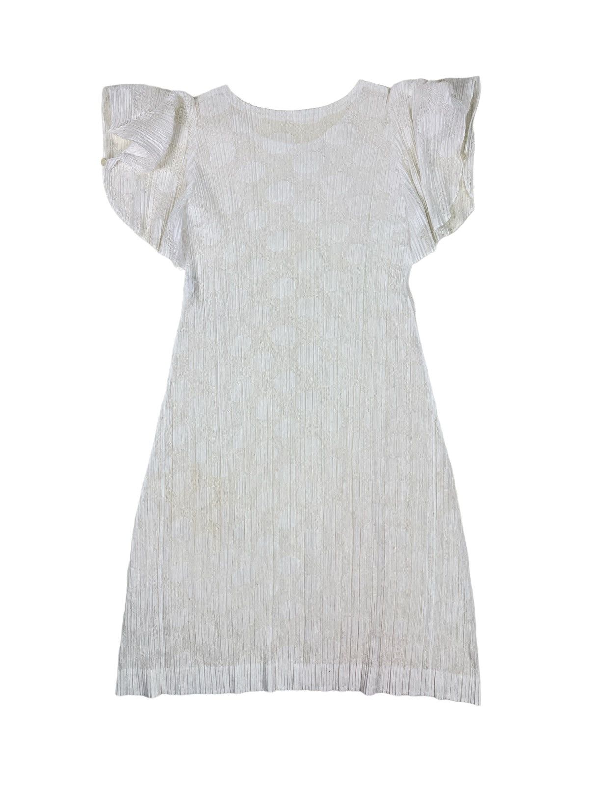 Pleats Please Issey Miyake Issey Pleats Please White Dress Gown Size L / US 10 / IT 46 - 9 Thumbnail