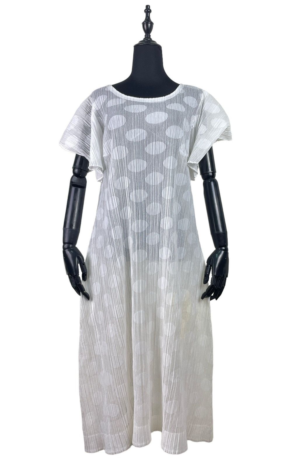 Pleats Please Issey Miyake Issey Pleats Please White Dress Gown | Grailed