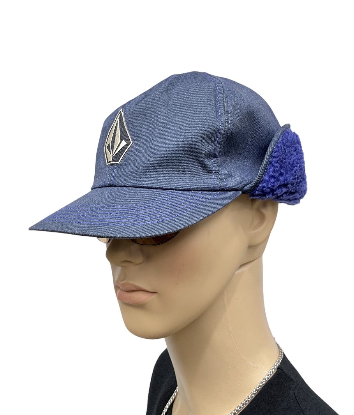 🔥90’s VOLCOM Skateboard Winter Half Ear Flap Full Cap USA