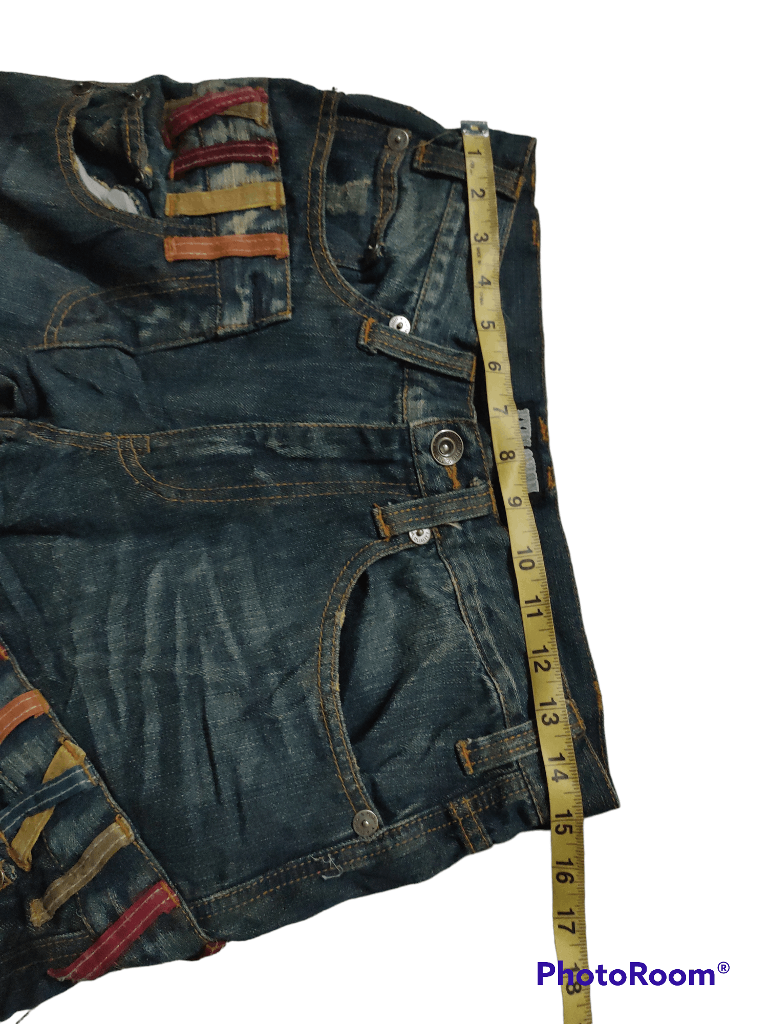 In The Attic Denim Distressed Dauble Waist By EXPLOSION x Nylous Jeans Size US 30 / EU 46 - 7 Thumbnail