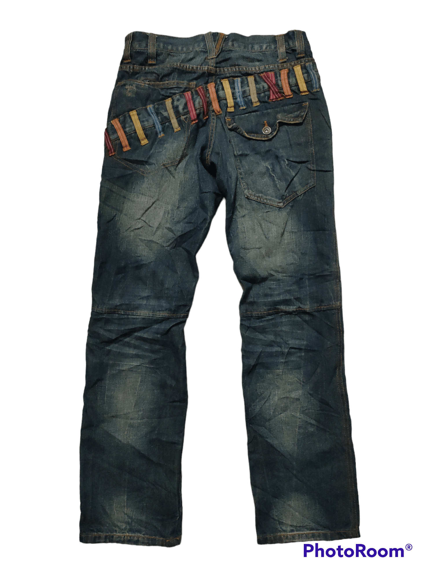 In The Attic Denim Distressed Dauble Waist By EXPLOSION x Nylous Jeans Size US 30 / EU 46 - 2 Thumbnail