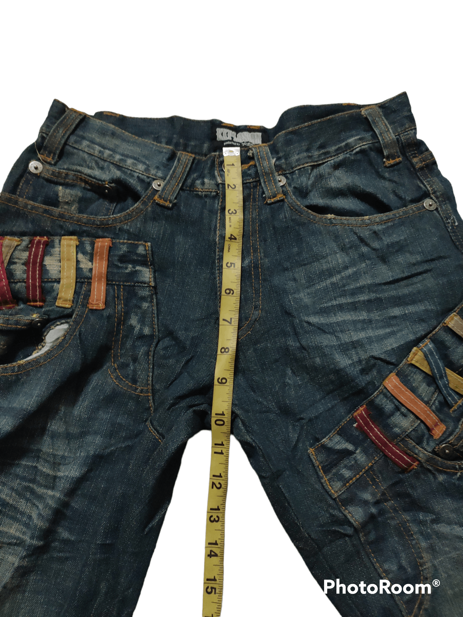 In The Attic Denim Distressed Dauble Waist By EXPLOSION x Nylous Jeans Size US 30 / EU 46 - 10 Thumbnail