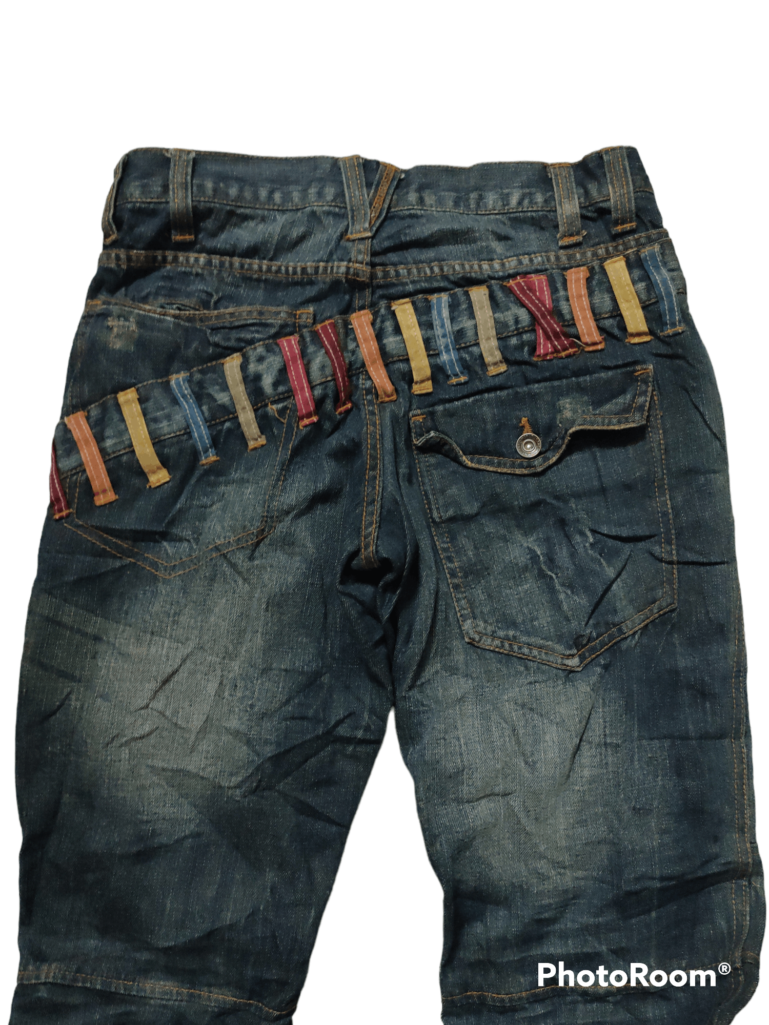 In The Attic Denim Distressed Dauble Waist By EXPLOSION x Nylous Jeans Size US 30 / EU 46 - 4 Thumbnail