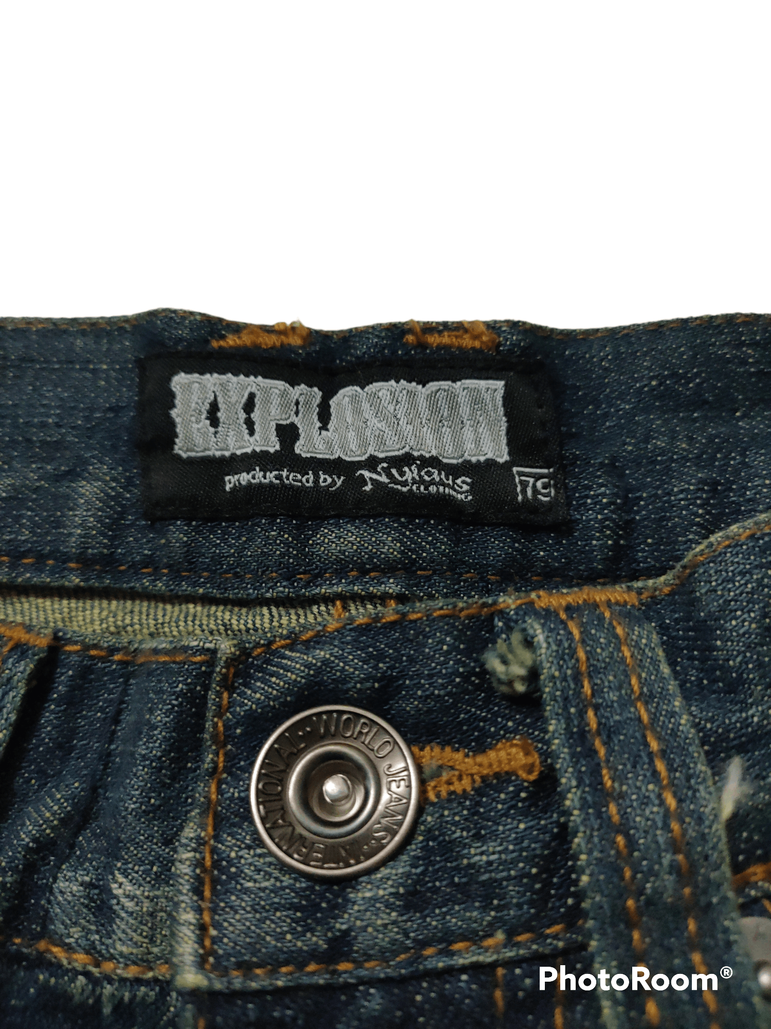 In The Attic Denim Distressed Dauble Waist By EXPLOSION x Nylous Jeans Size US 30 / EU 46 - 5 Thumbnail
