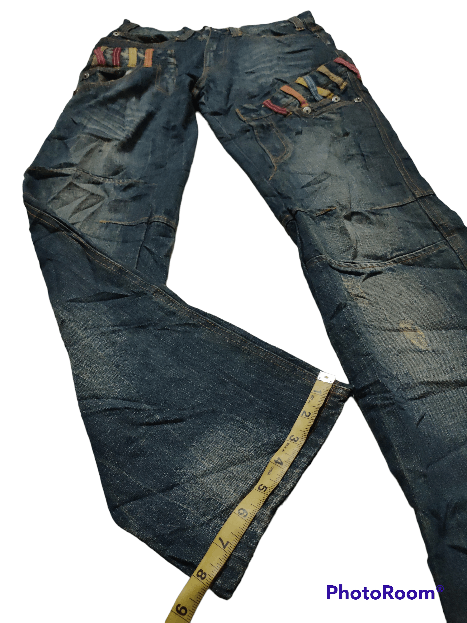 In The Attic Denim Distressed Dauble Waist By EXPLOSION x Nylous Jeans Size US 30 / EU 46 - 9 Thumbnail