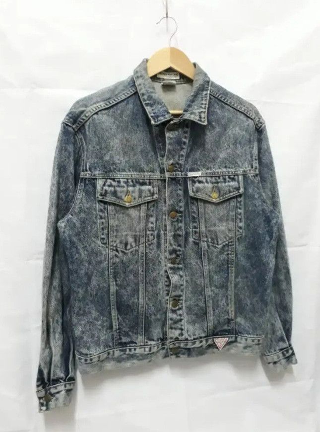 Guess 💥Vintage Guess Stonewash denim jacket Size US L / EU 52-54 / 3 - 2 Thumbnail