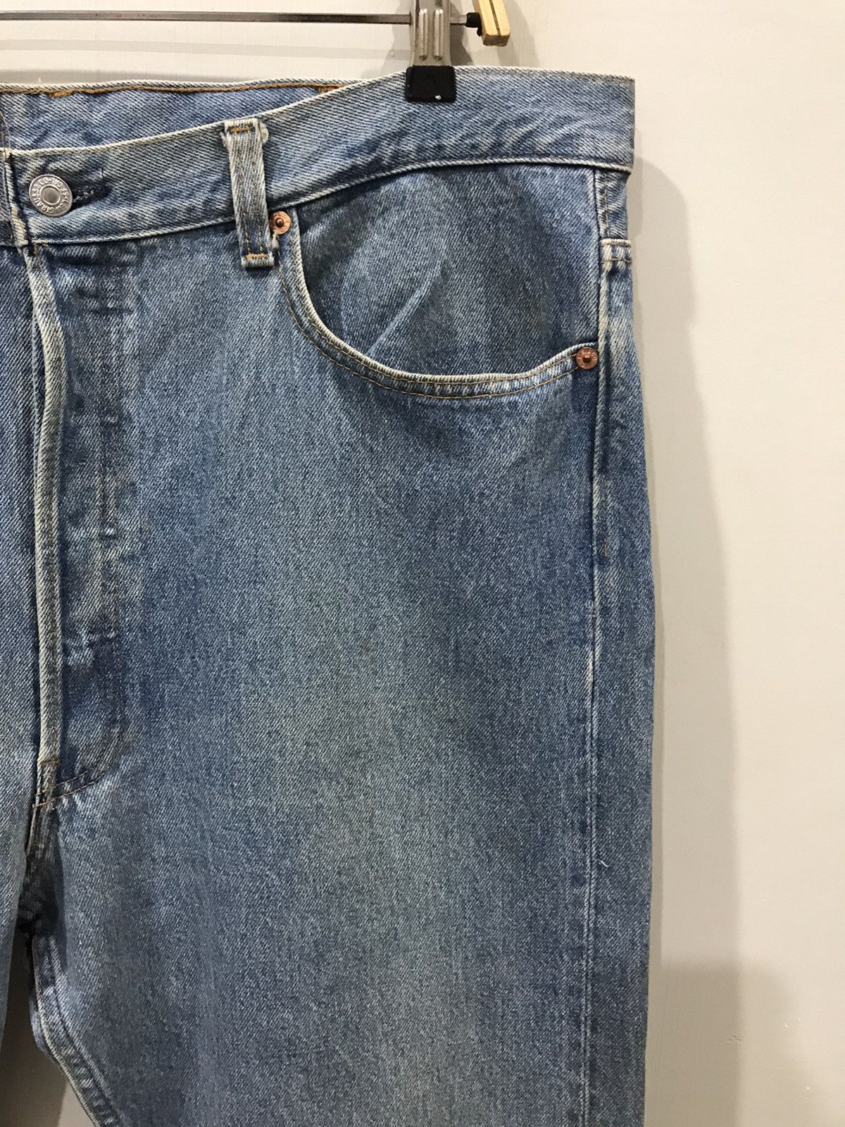 Levi's × Vintage Vintage 90s Levis 501 USA Made Button #552 Denim Size US 38 / EU 54 - 2 Thumbnail