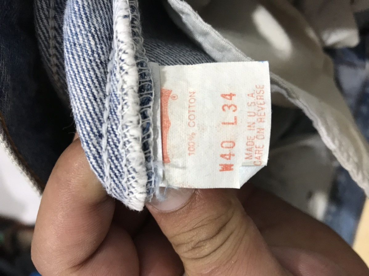 Levi's × Vintage Vintage 90s Levis 501 USA Made Button #552 Denim Size US 38 / EU 54 - 19 Thumbnail
