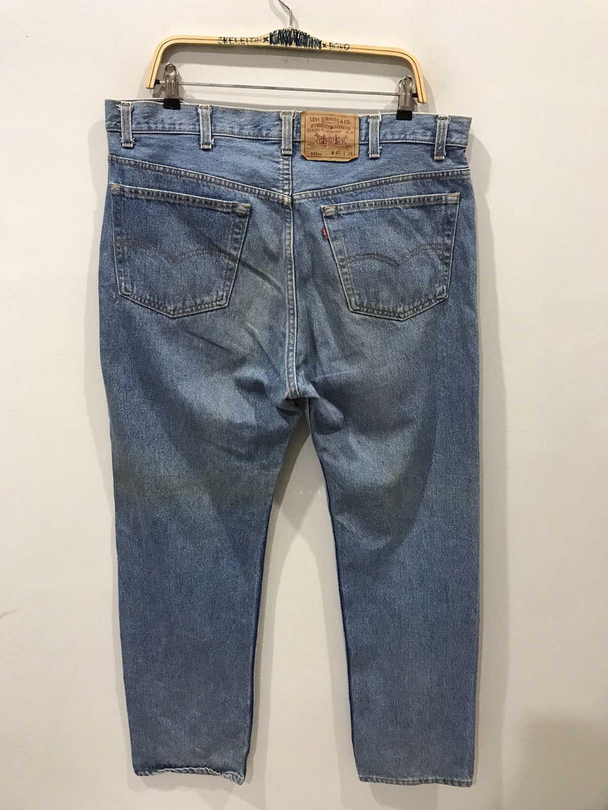 Levi's × Vintage Vintage 90s Levis 501 USA Made Button #552 Denim Size US 38 / EU 54 - 10 Thumbnail