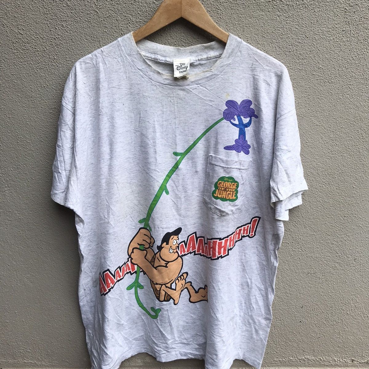 Disney Vintage 90s GEORGE OF THE JUNGLE movie tee tarzan Size US XL / EU 56 / 4 - 3 Thumbnail