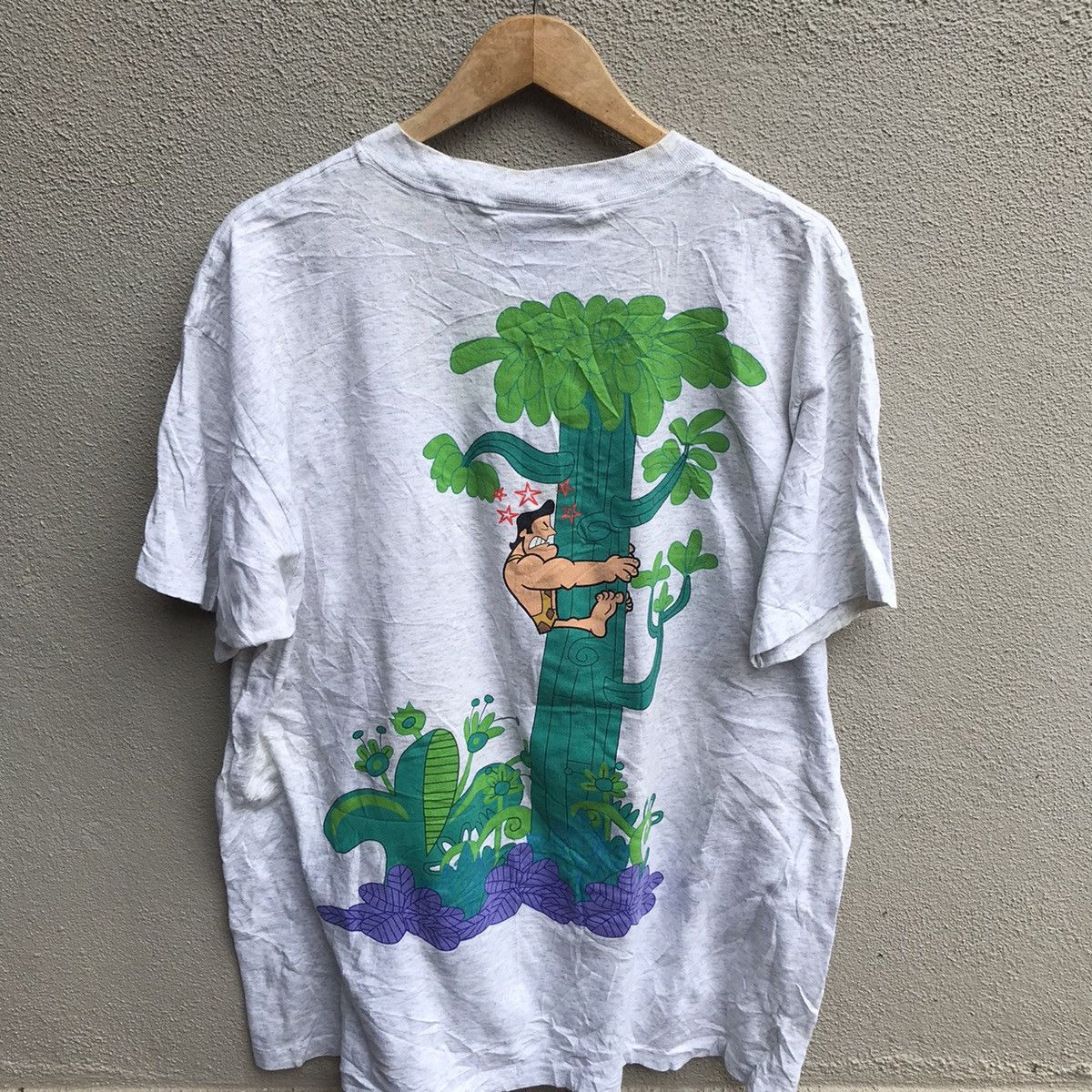 Disney Vintage 90s GEORGE OF THE JUNGLE movie tee tarzan Size US XL / EU 56 / 4 - 2 Thumbnail
