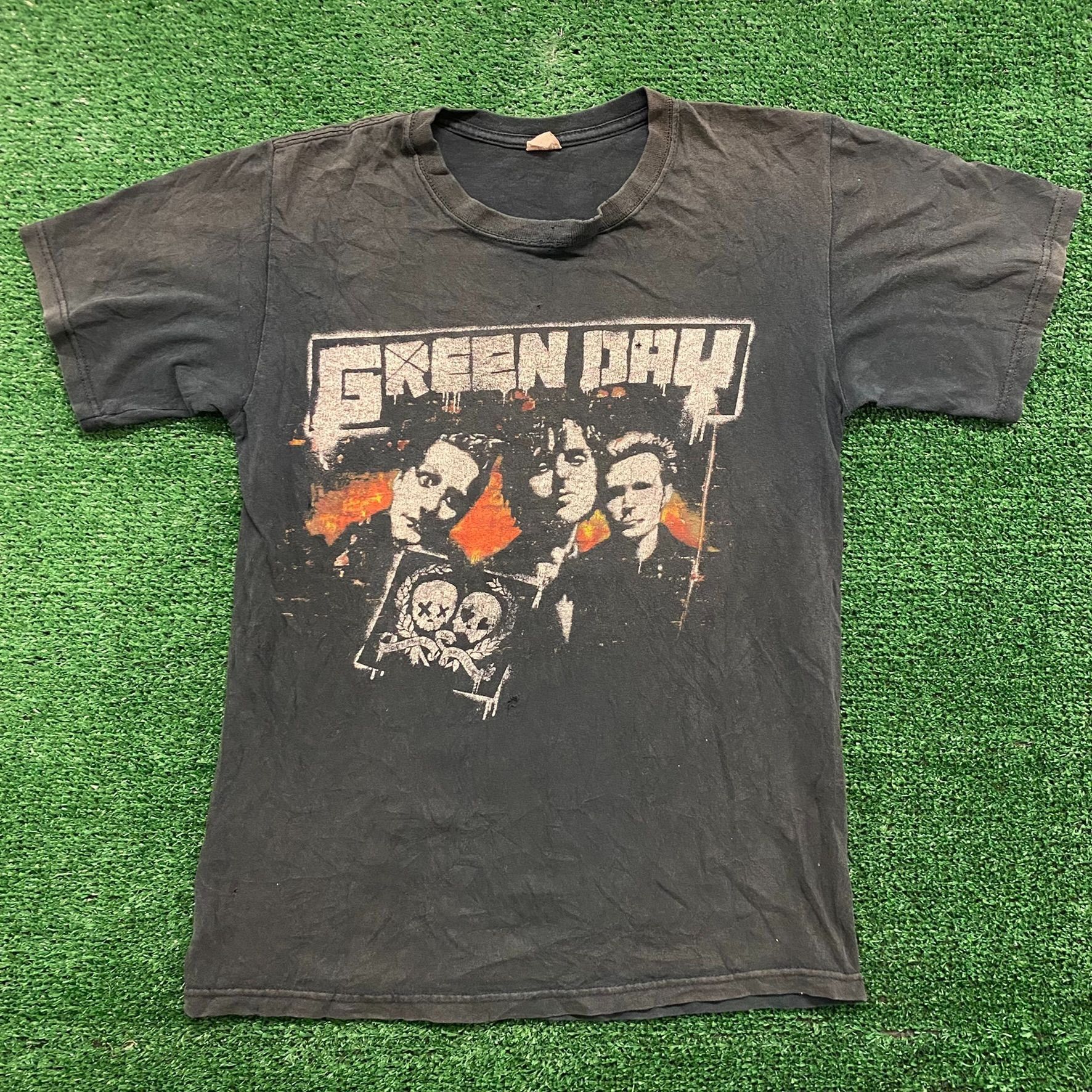 Pacific Green Day Band T-Shirt, Made in USA, Men's Size Medium cotton black type Vintage Second Hand main image 1