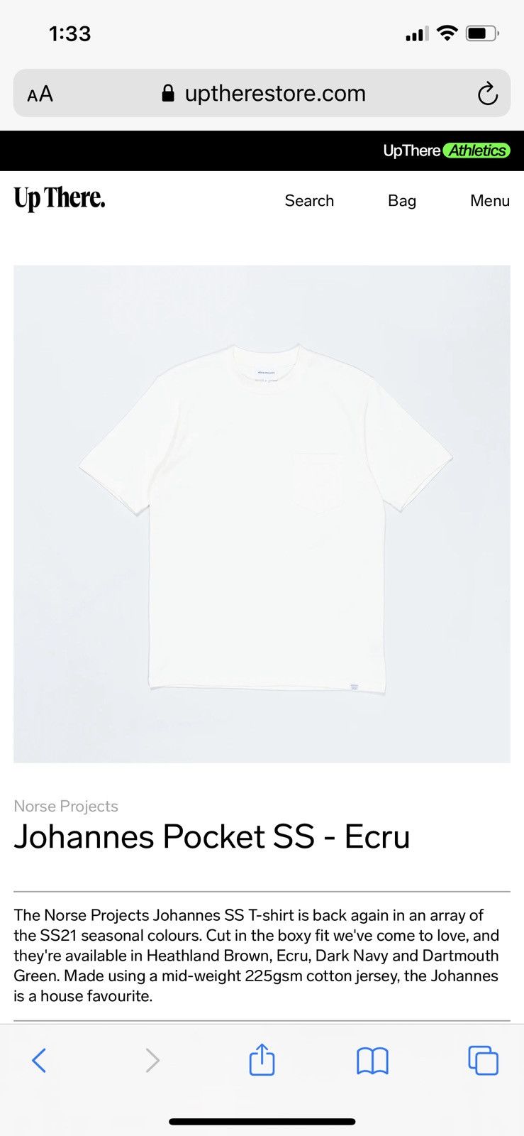 Norse Projects Norse Projects - Johannes Pocket SS - Ecru - XL Size US XL / EU 56 / 4 - 1 Thumbnail