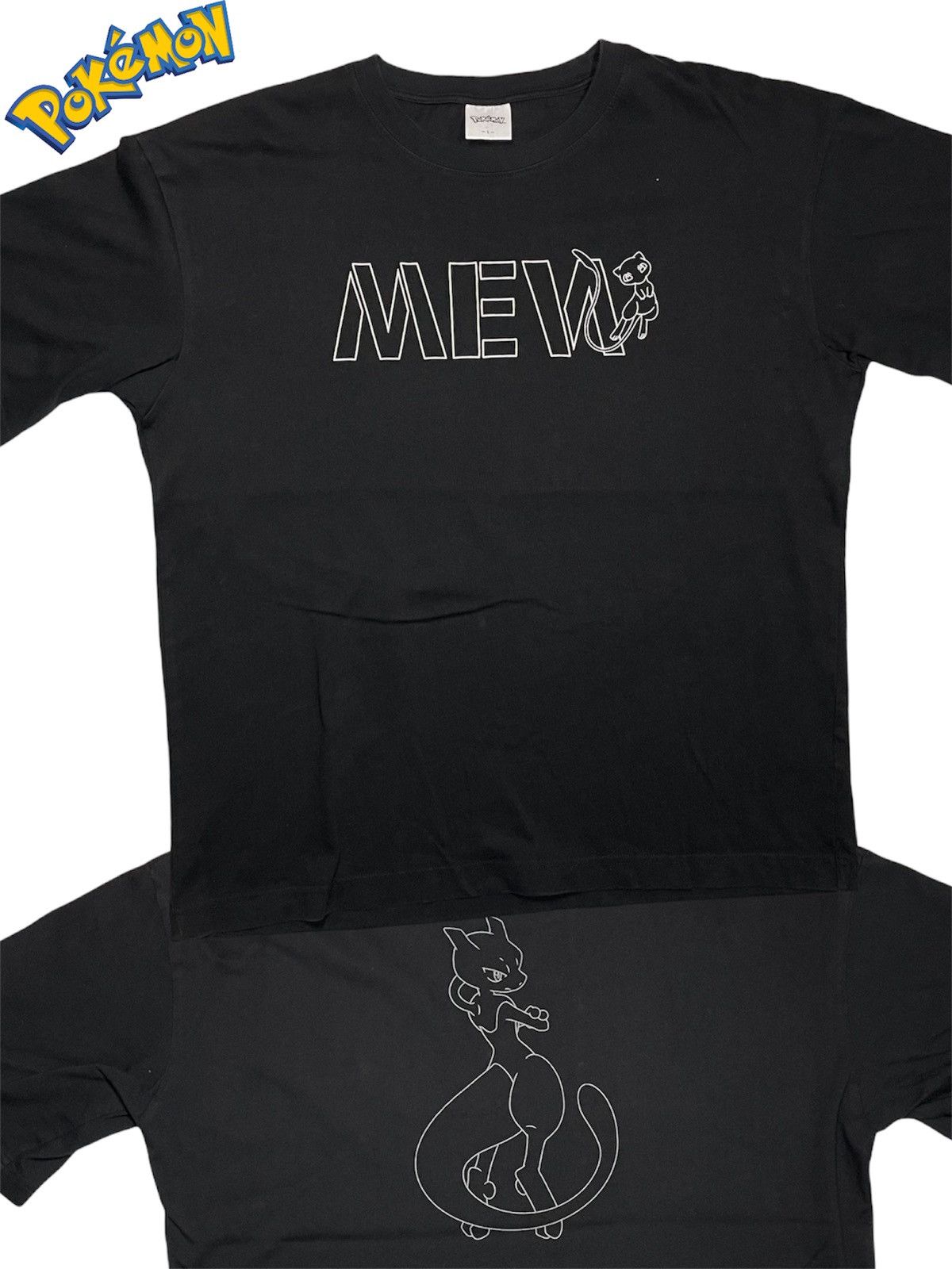 Pokemon × Vintage Vintage Pokemon Mew Mewtwo shirt black print Size US L / EU 52-54 / 3 - 1 Thumbnail