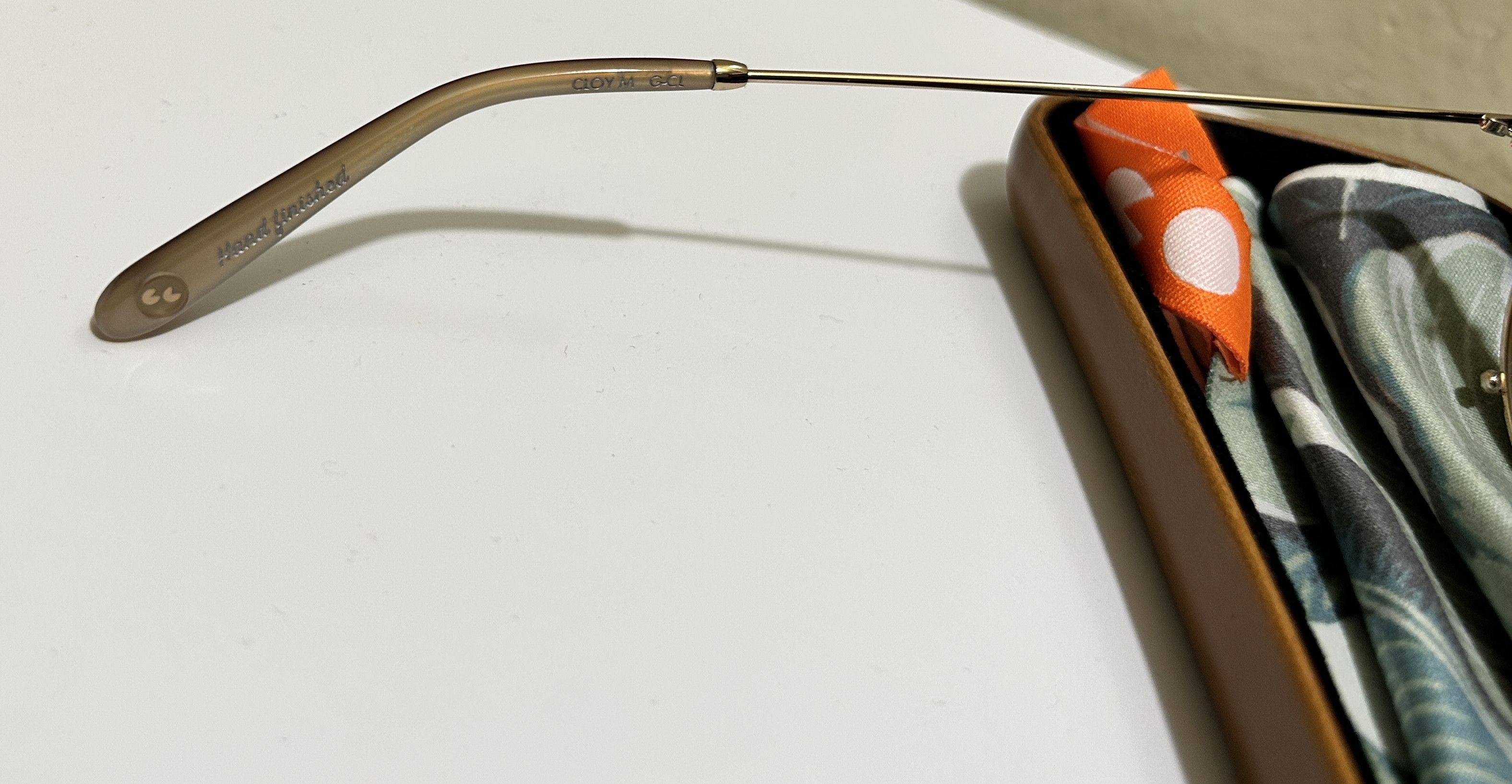 Garrett Leight cloy 46 round frame gold tone optical glasses w/ clips on UV Size ONE SIZE - 4 Thumbnail