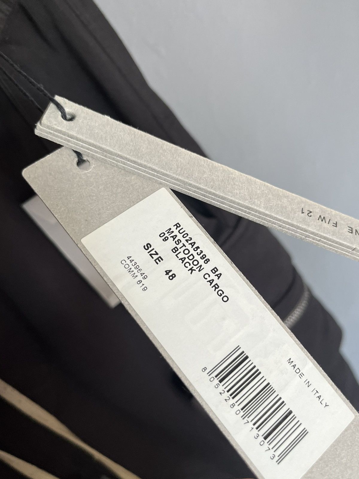 Rick Owens × Rick Owens Drkshdw Rick Owens Mastodon Cargo Jogger Sweat Pants Black Size US 30 / EU 46 - 2 Thumbnail