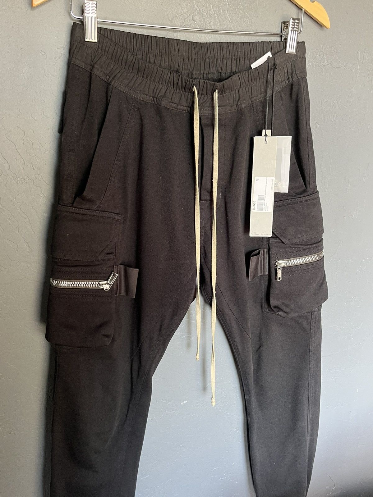 Rick Owens × Rick Owens Drkshdw Rick Owens Mastodon Cargo Jogger Sweat Pants Black Size US 30 / EU 46 - 4 Thumbnail