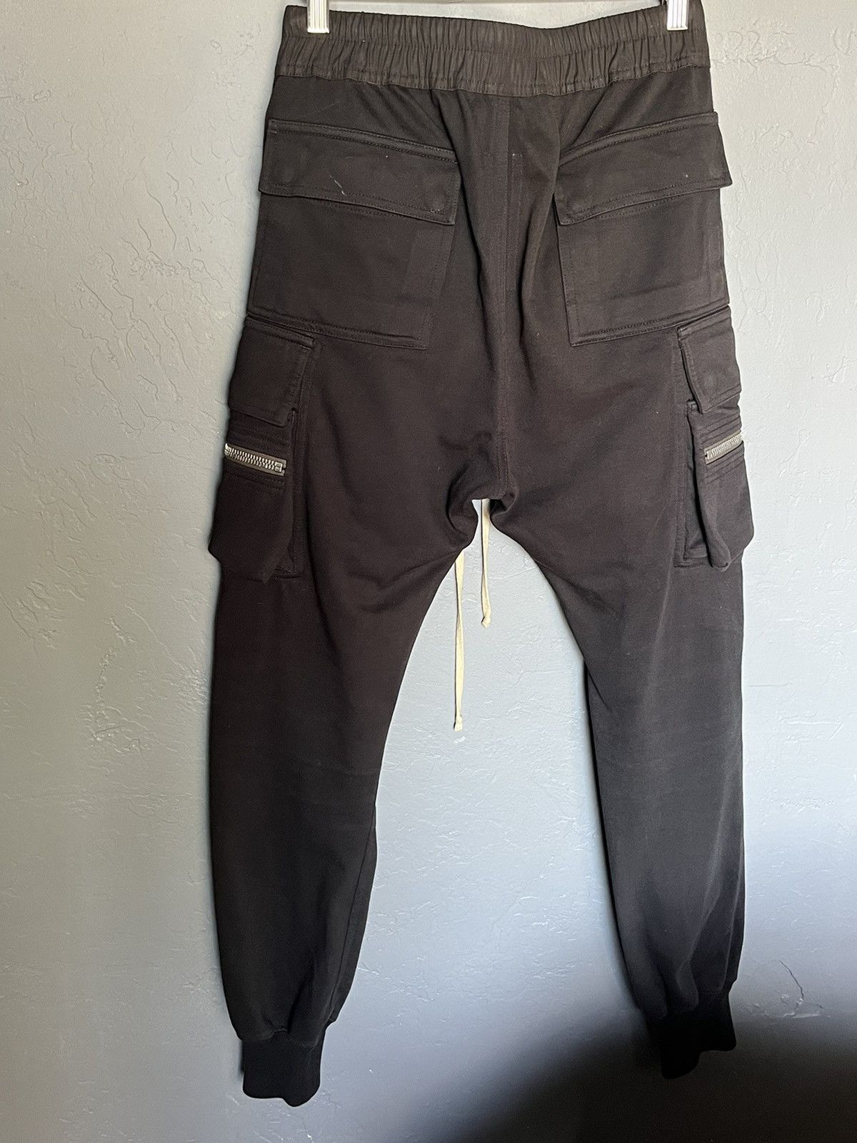 Rick Owens × Rick Owens Drkshdw Rick Owens Mastodon Cargo Jogger Sweat Pants Black Size US 30 / EU 46 - 5 Thumbnail
