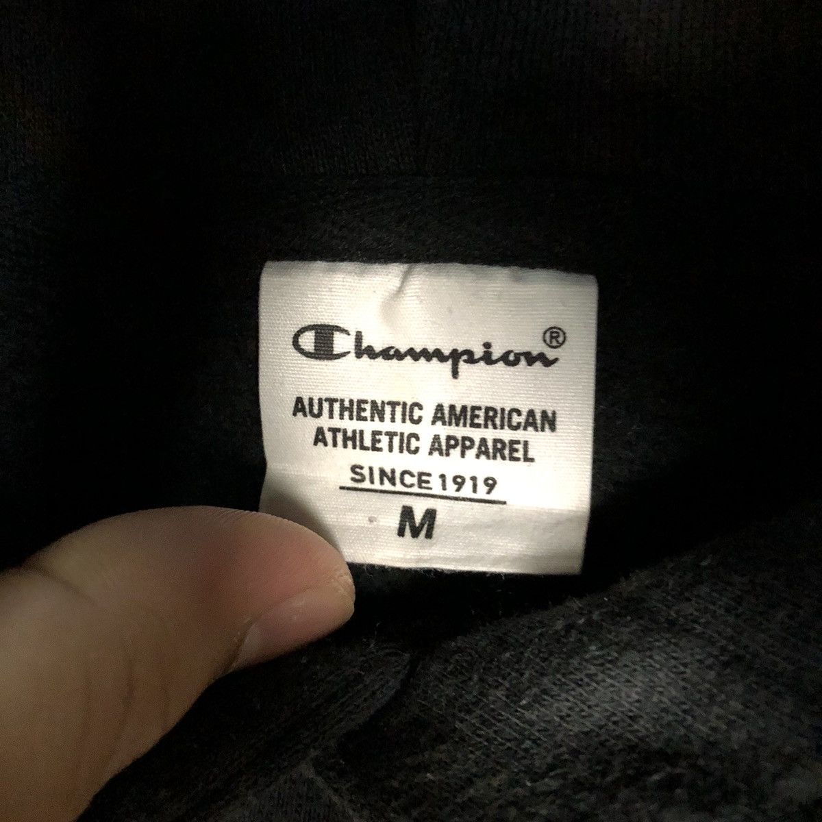 Champion Champion Black Hoodie sweatshirt plain #063B Size M / US 6-8 / IT 42-44 - 9 Thumbnail
