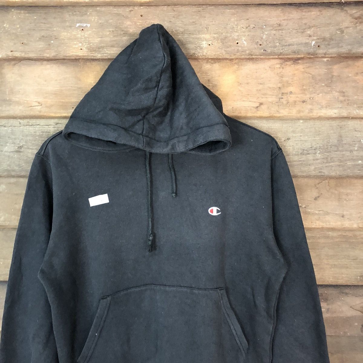 Champion Champion Black Hoodie sweatshirt plain #063B Size M / US 6-8 / IT 42-44 - 2 Thumbnail
