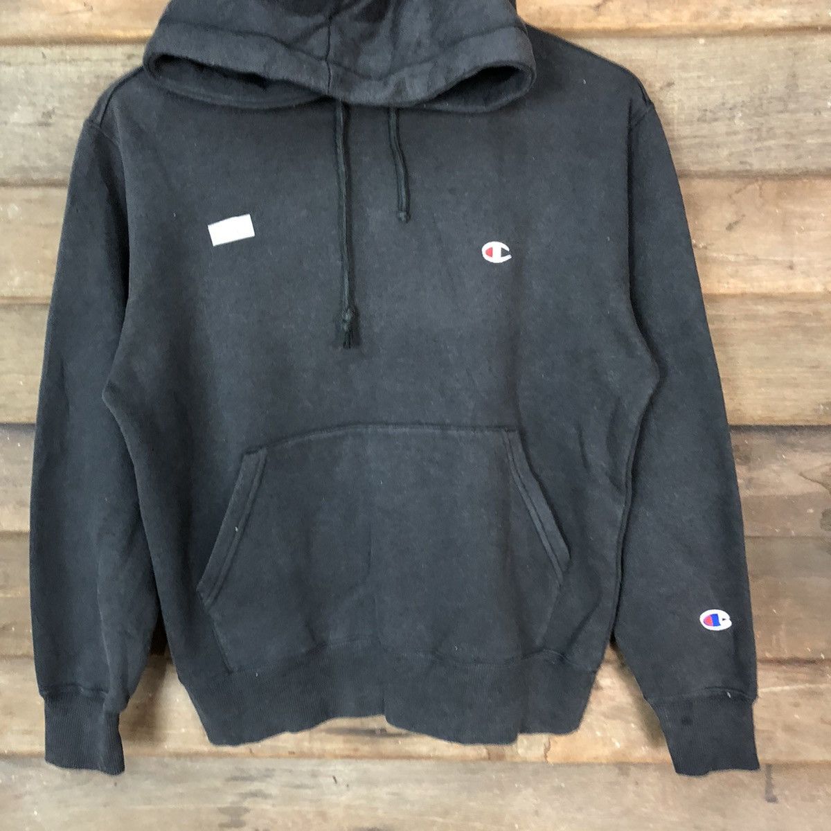 Champion Champion Black Hoodie sweatshirt plain #063B Size M / US 6-8 / IT 42-44 - 3 Thumbnail