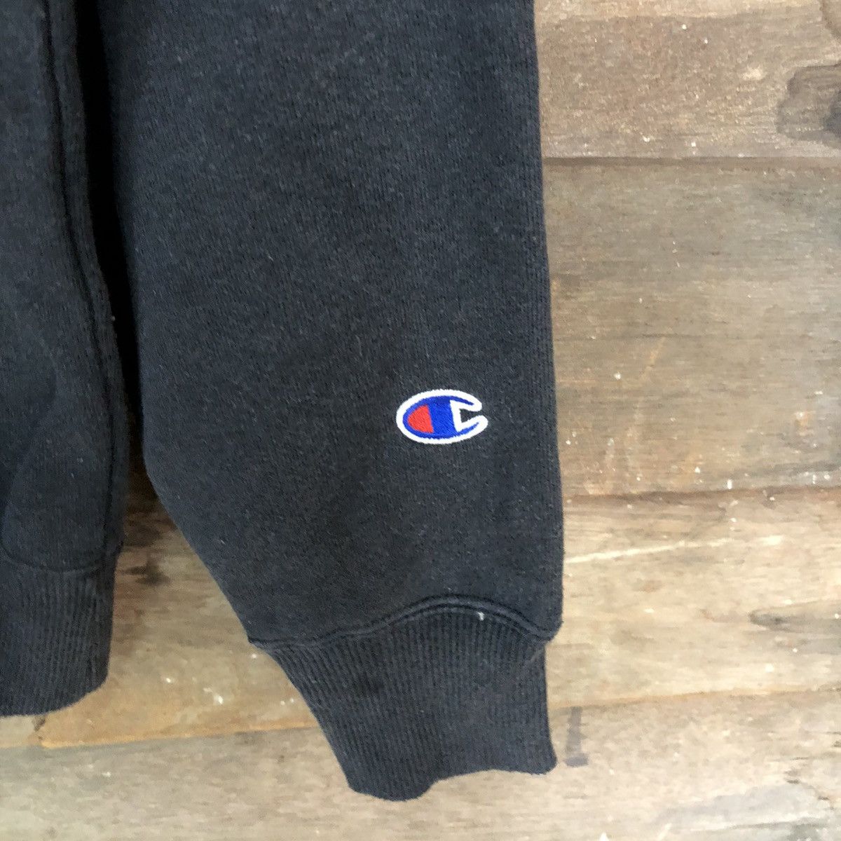 Champion Champion Black Hoodie sweatshirt plain #063B Size M / US 6-8 / IT 42-44 - 8 Thumbnail