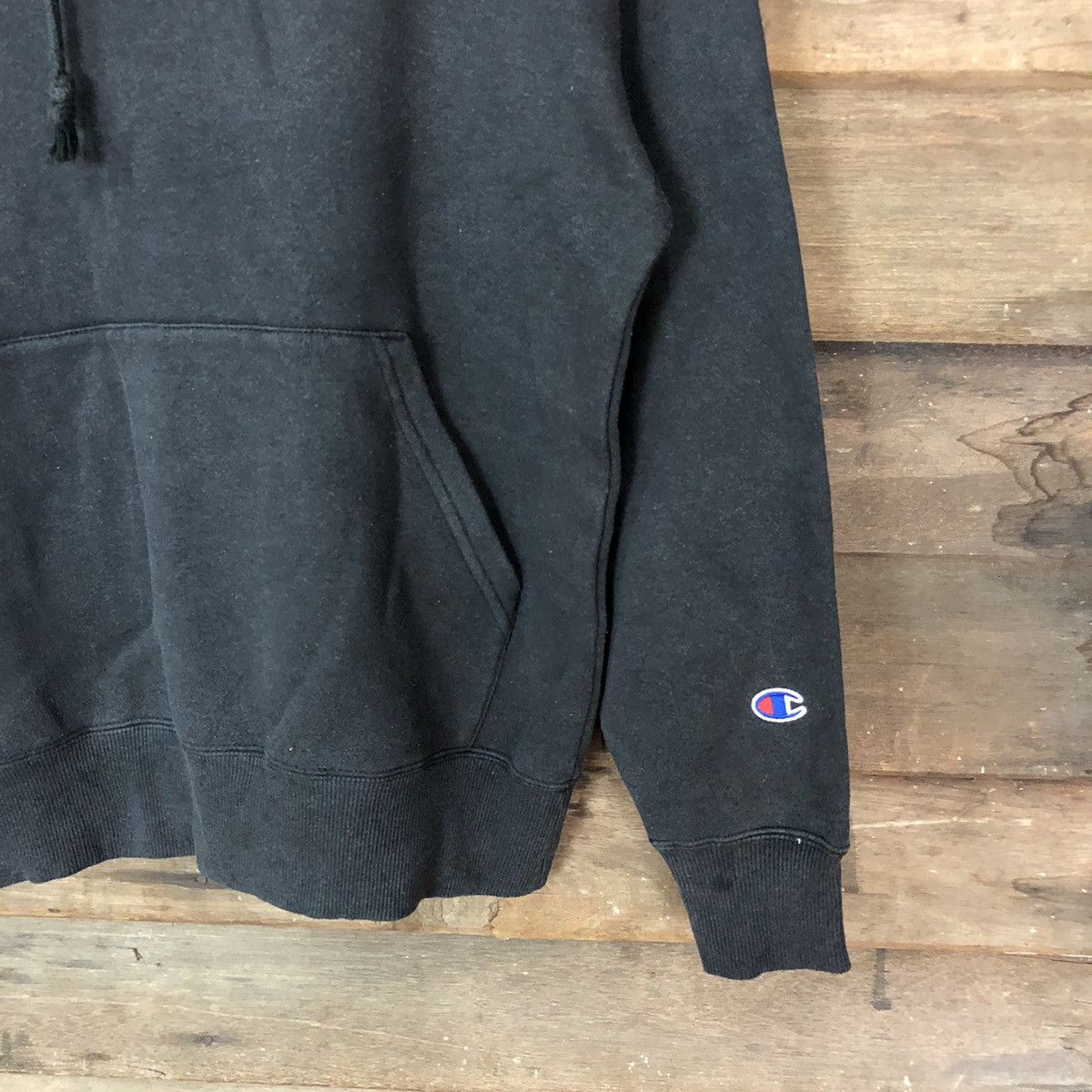Champion Champion Black Hoodie sweatshirt plain #063B Size M / US 6-8 / IT 42-44 - 5 Thumbnail