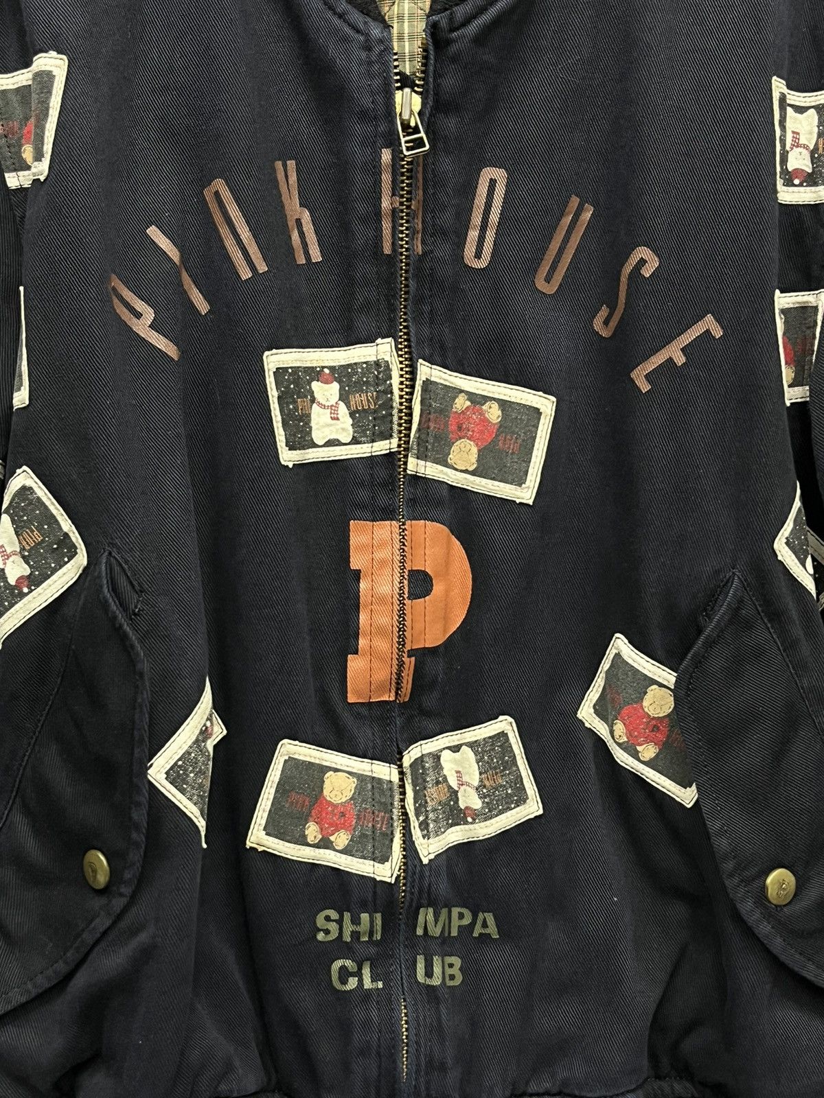 Japanese Brand 80’s PINK HOUSE SHIMPA CLUB JAPAN Bear Patches Ma-1 Bomber Size US M / EU 48-50 / 2 - 3 Thumbnail