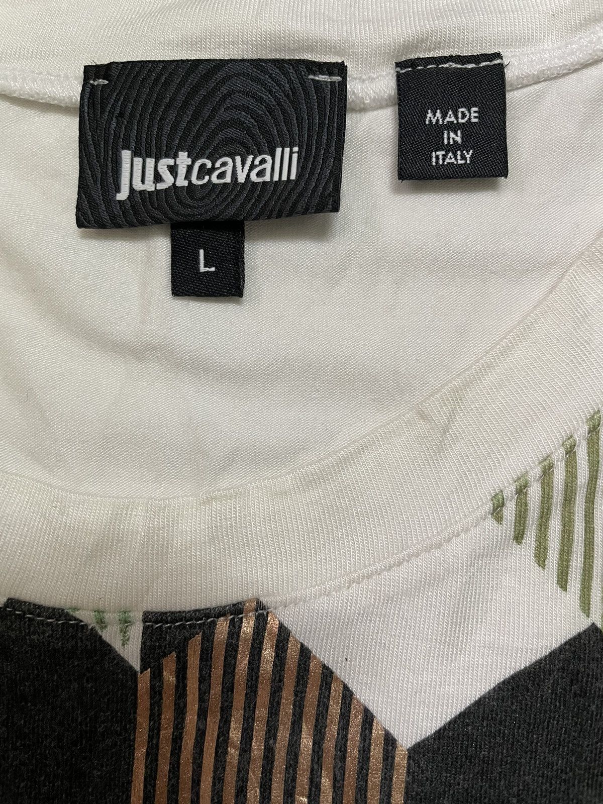 Just Cavalli JUST Cavalli Italy Designer T-Shirt Size US L / EU 52-54 / 3 - 6 Thumbnail