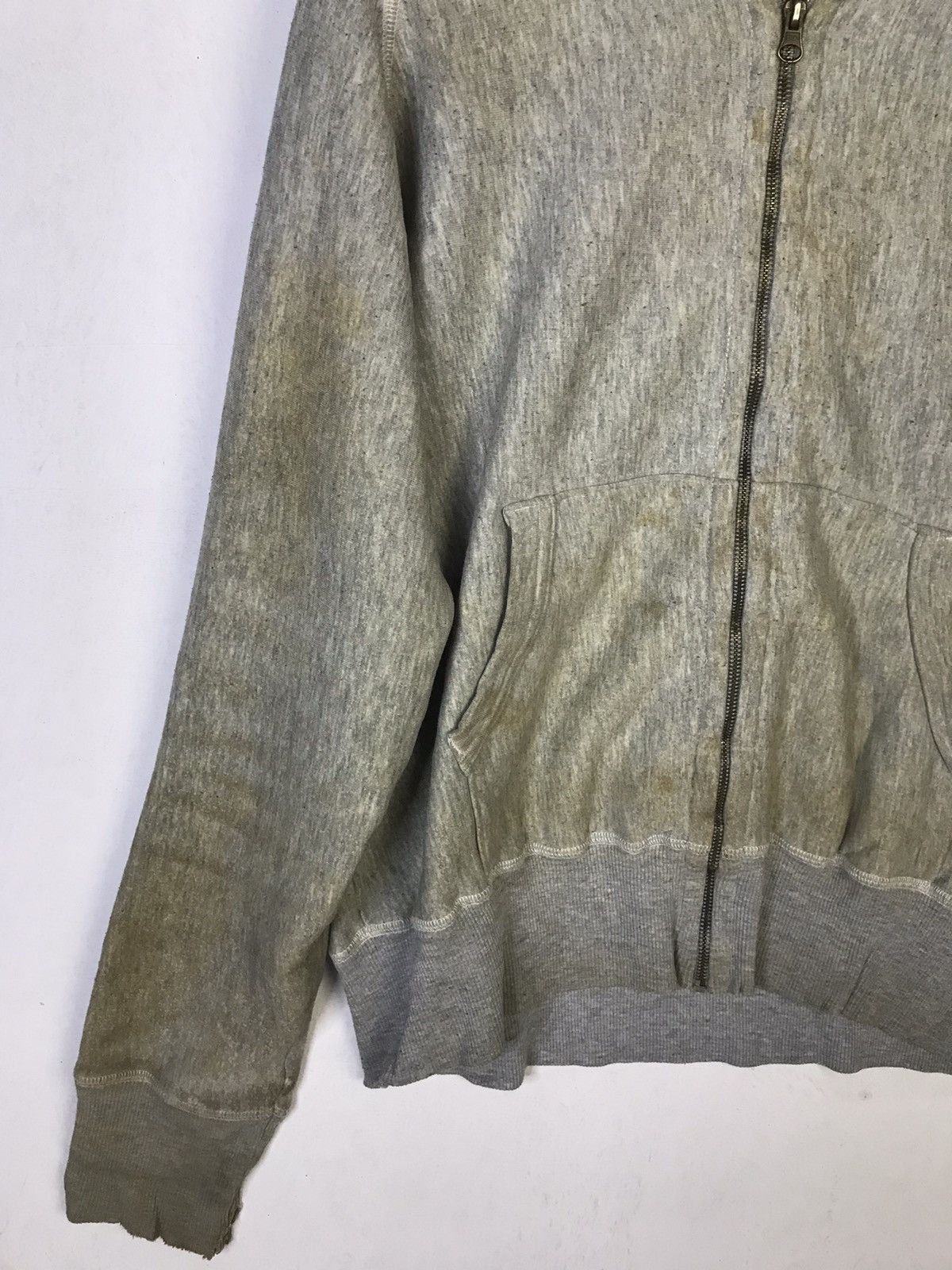 American Apparel × Vintage Left Field NYC USA Skull Distressed Zipper Hoodie Size US S / EU 44-46 / 1 - 13 Thumbnail