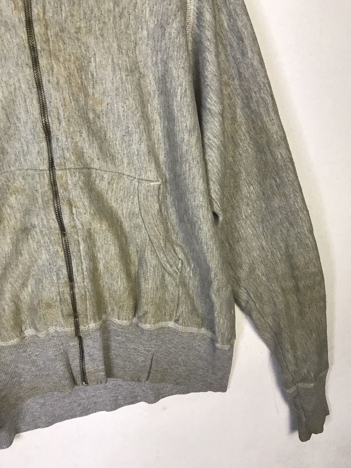 American Apparel × Vintage Left Field NYC USA Skull Distressed Zipper Hoodie Size US S / EU 44-46 / 1 - 14 Thumbnail