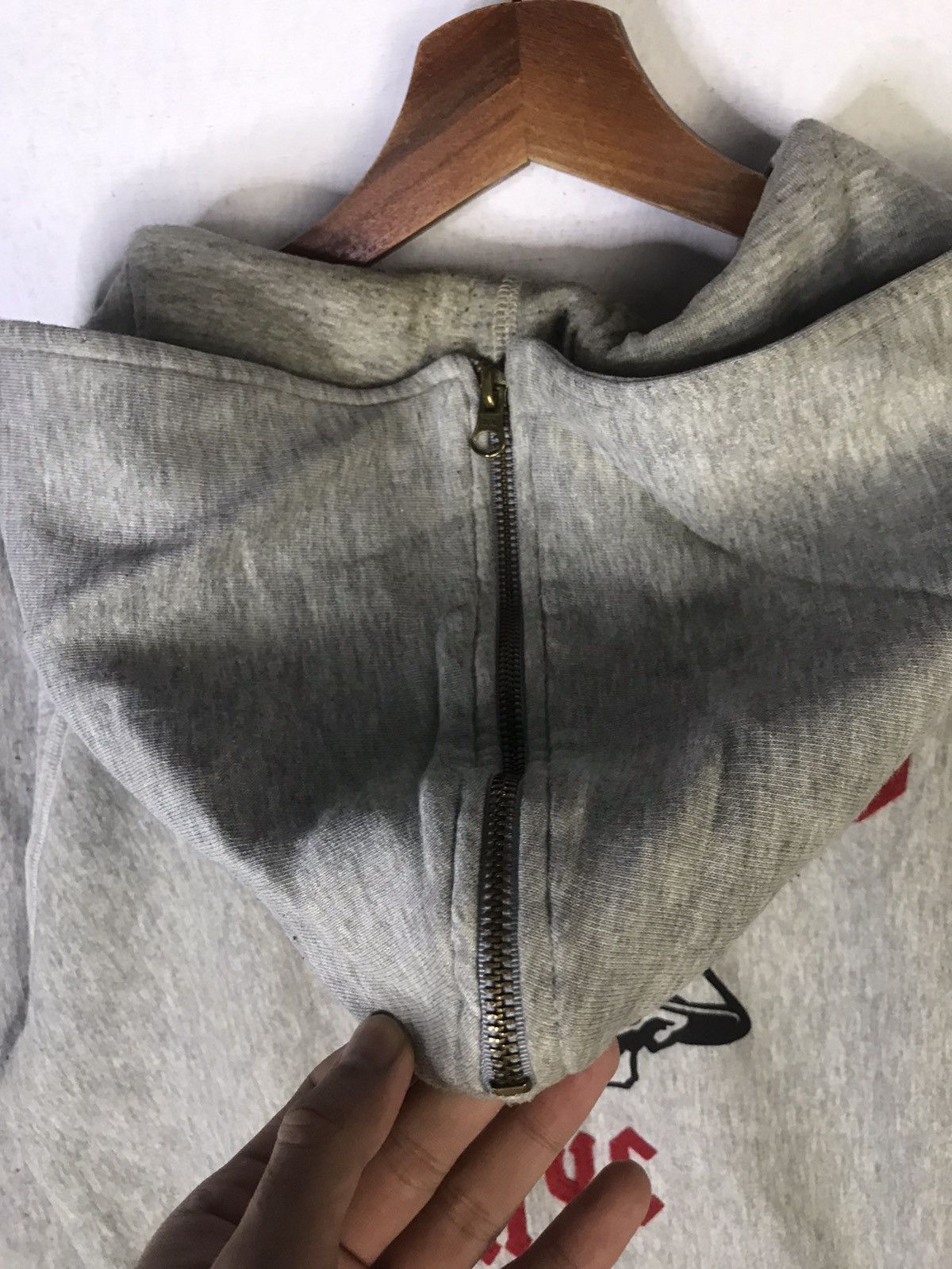 American Apparel × Vintage Left Field NYC USA Skull Distressed Zipper Hoodie Size US S / EU 44-46 / 1 - 6 Thumbnail