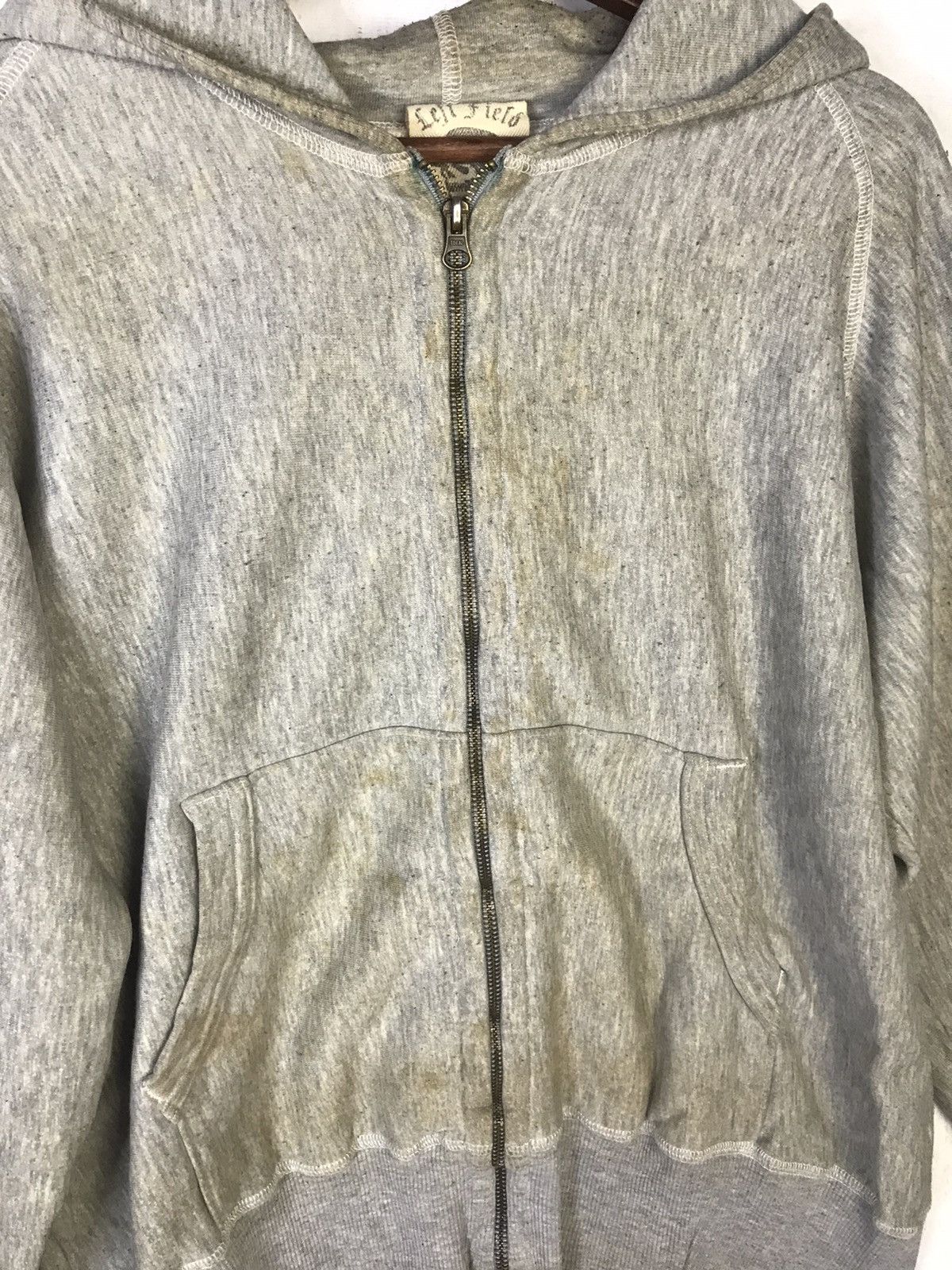 American Apparel × Vintage Left Field NYC USA Skull Distressed Zipper Hoodie Size US S / EU 44-46 / 1 - 15 Thumbnail