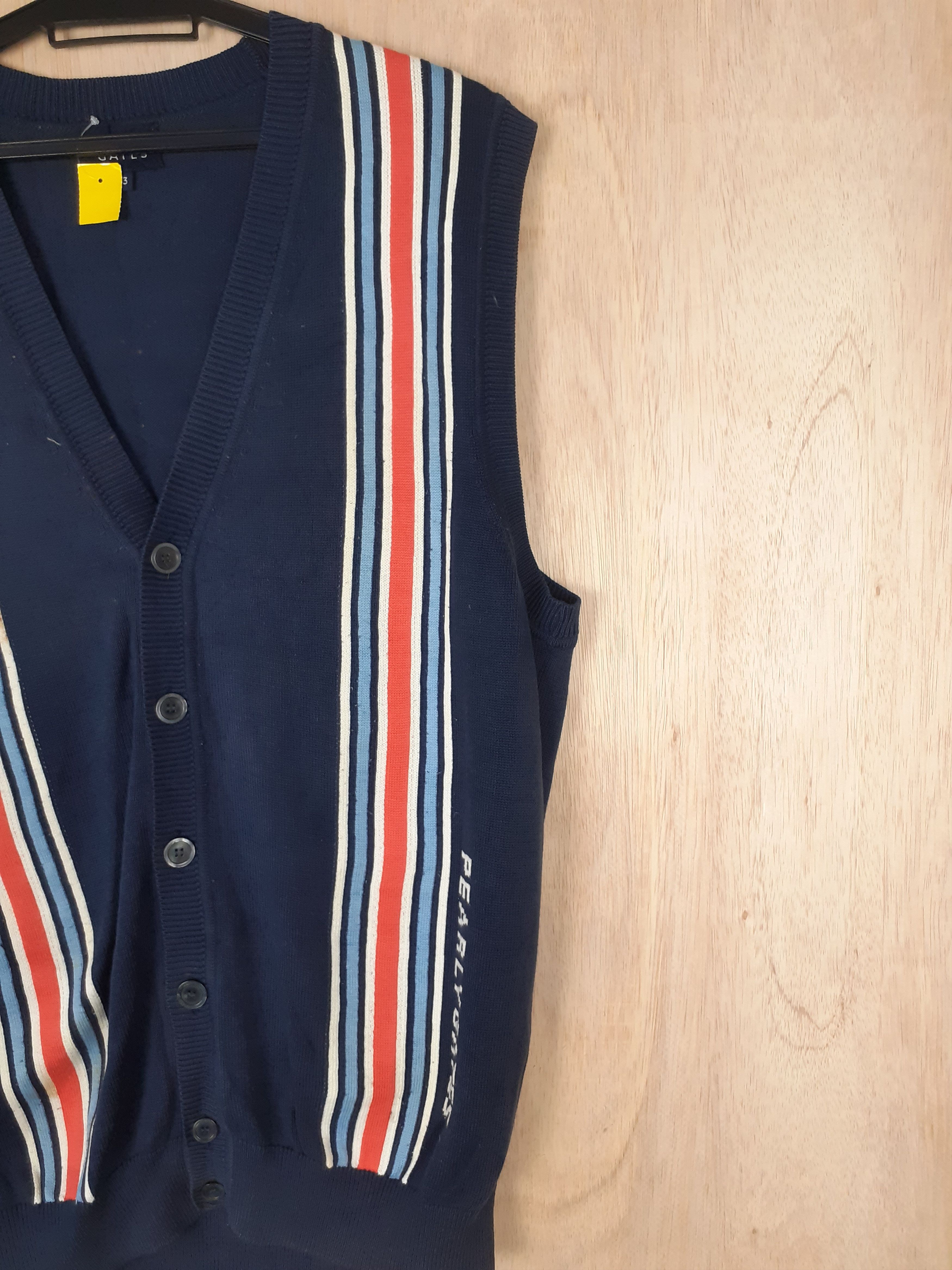 Japanese Brand × Vintage Pearly Gates dark blue cardigan vest #3635 Size US L / EU 52-54 / 3 - 7 Thumbnail