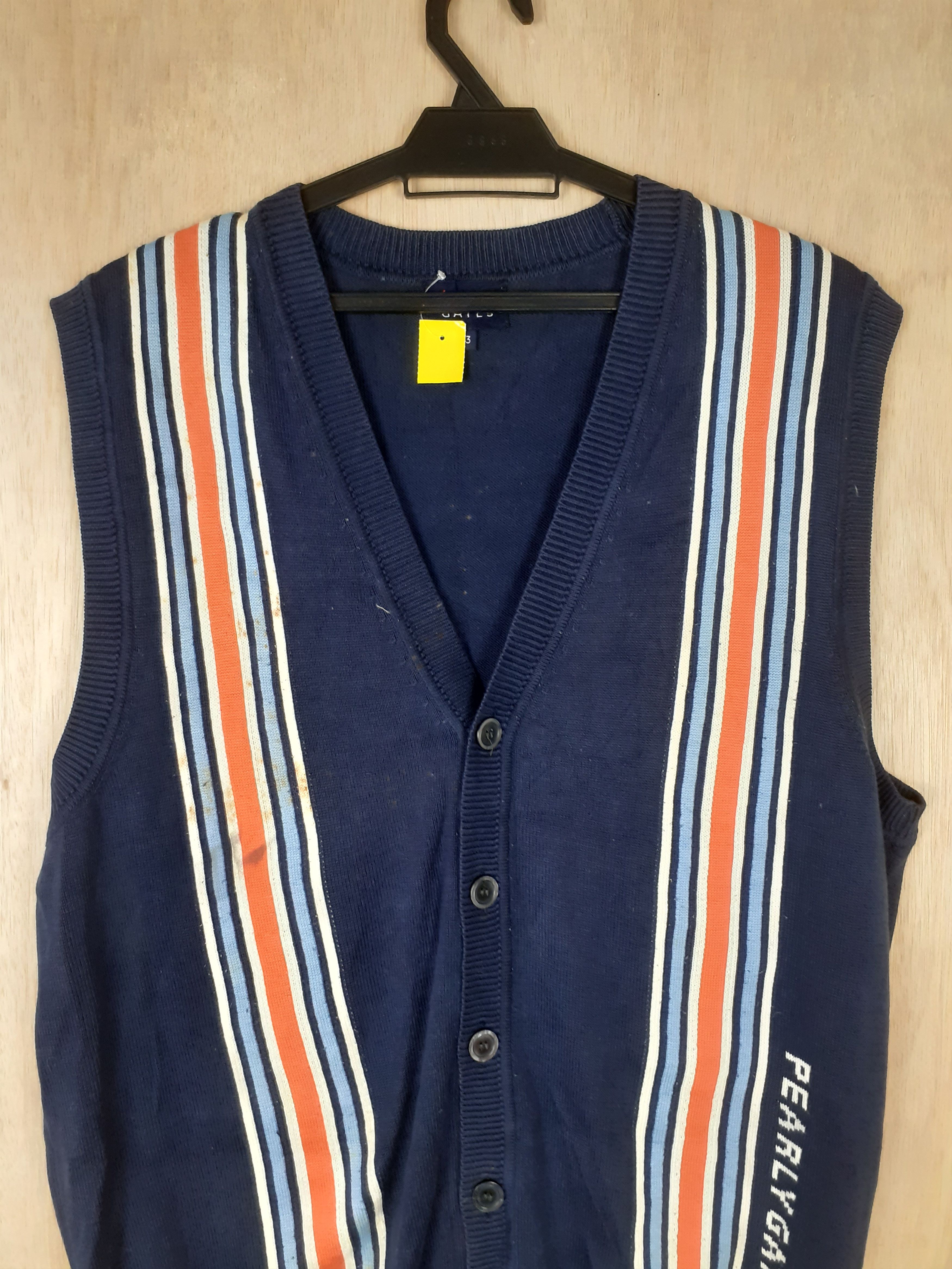 Japanese Brand × Vintage Pearly Gates dark blue cardigan vest #3635 Size US L / EU 52-54 / 3 - 2 Thumbnail