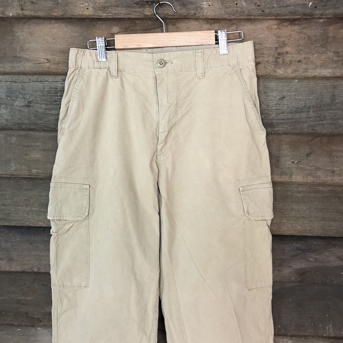 Japanese Brand Uniqlo Brown utility jogger streetwear Cargo Pants #6887 Size US 27 - 2 Thumbnail