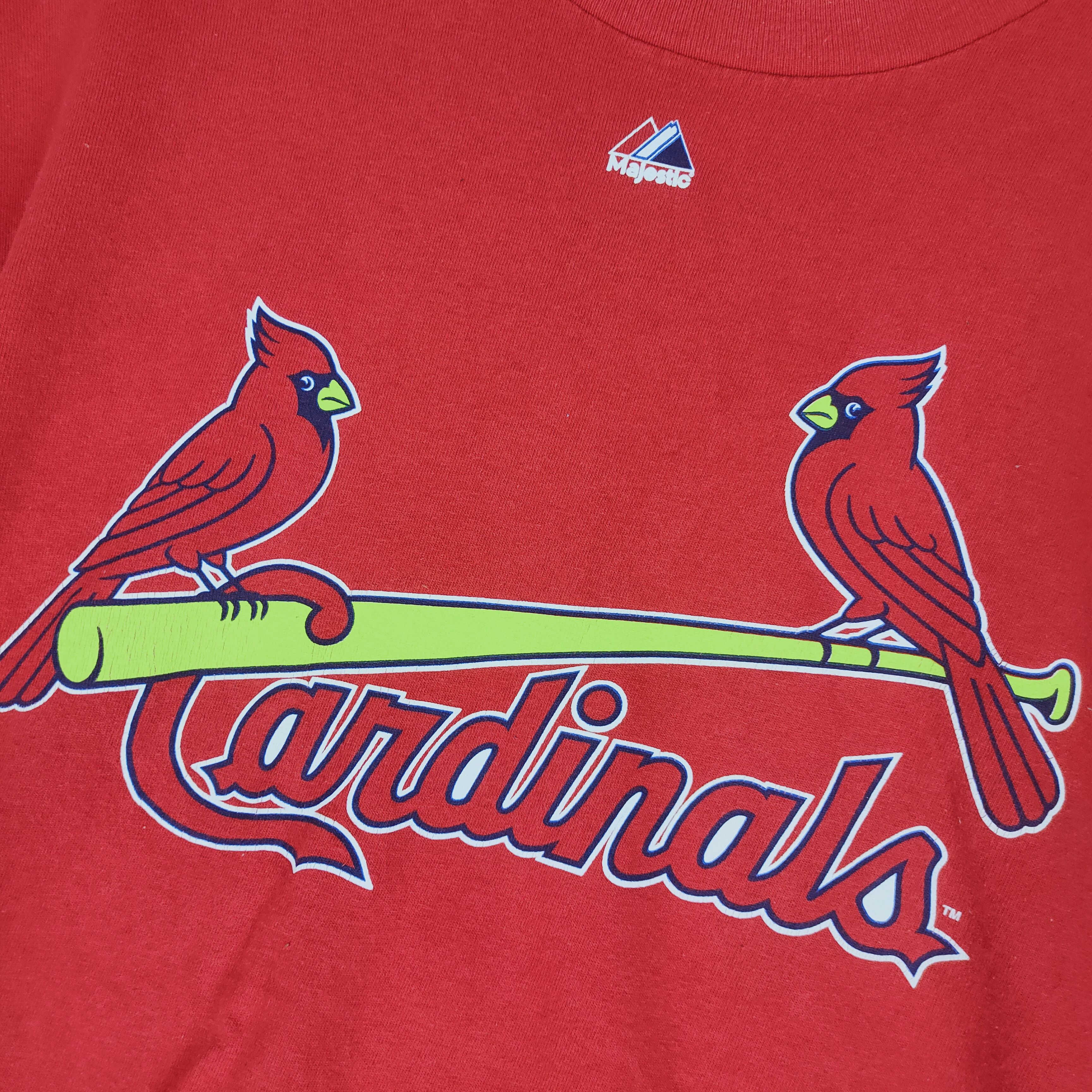 Majestic Rare🔥MLB CARDINALS SHIRT Big Logo Molina #4 Red Size US L / EU 52-54 / 3 - 2 Thumbnail