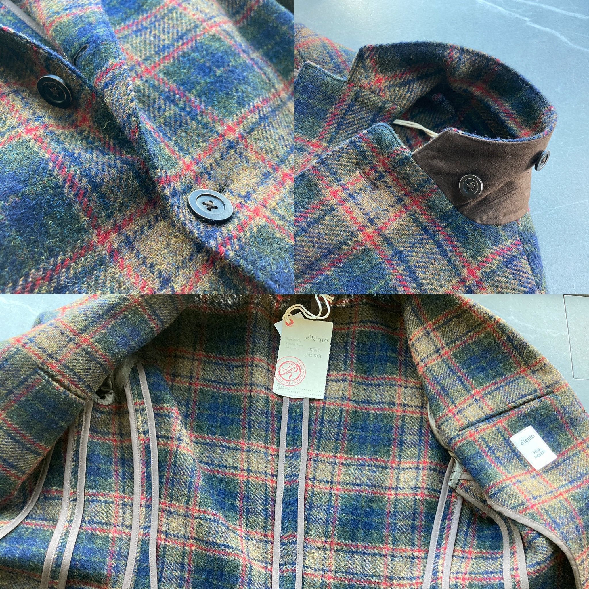 Ring Jacket elento by Ring Jacket Mens Japan Blazer Tweed Hunting Jacket Size 42S - 8 Thumbnail