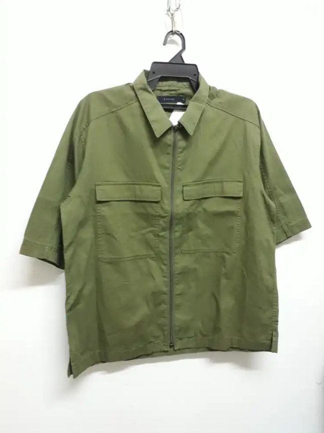 RAGEBLUE 💥Rageblue Green military zipper Shirt Size US M / EU 48-50 / 2 - 5 Thumbnail