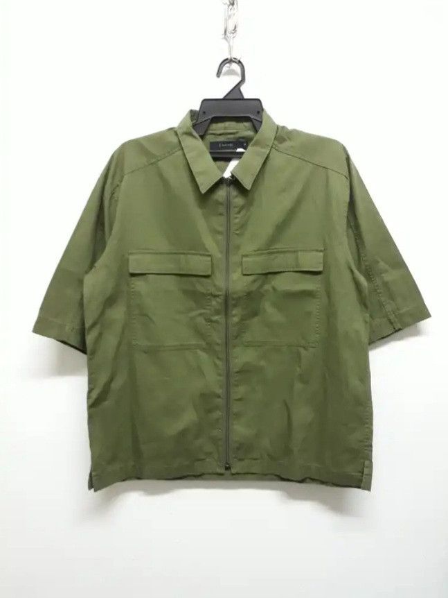 💥Rageblue Green military zipper Shirt